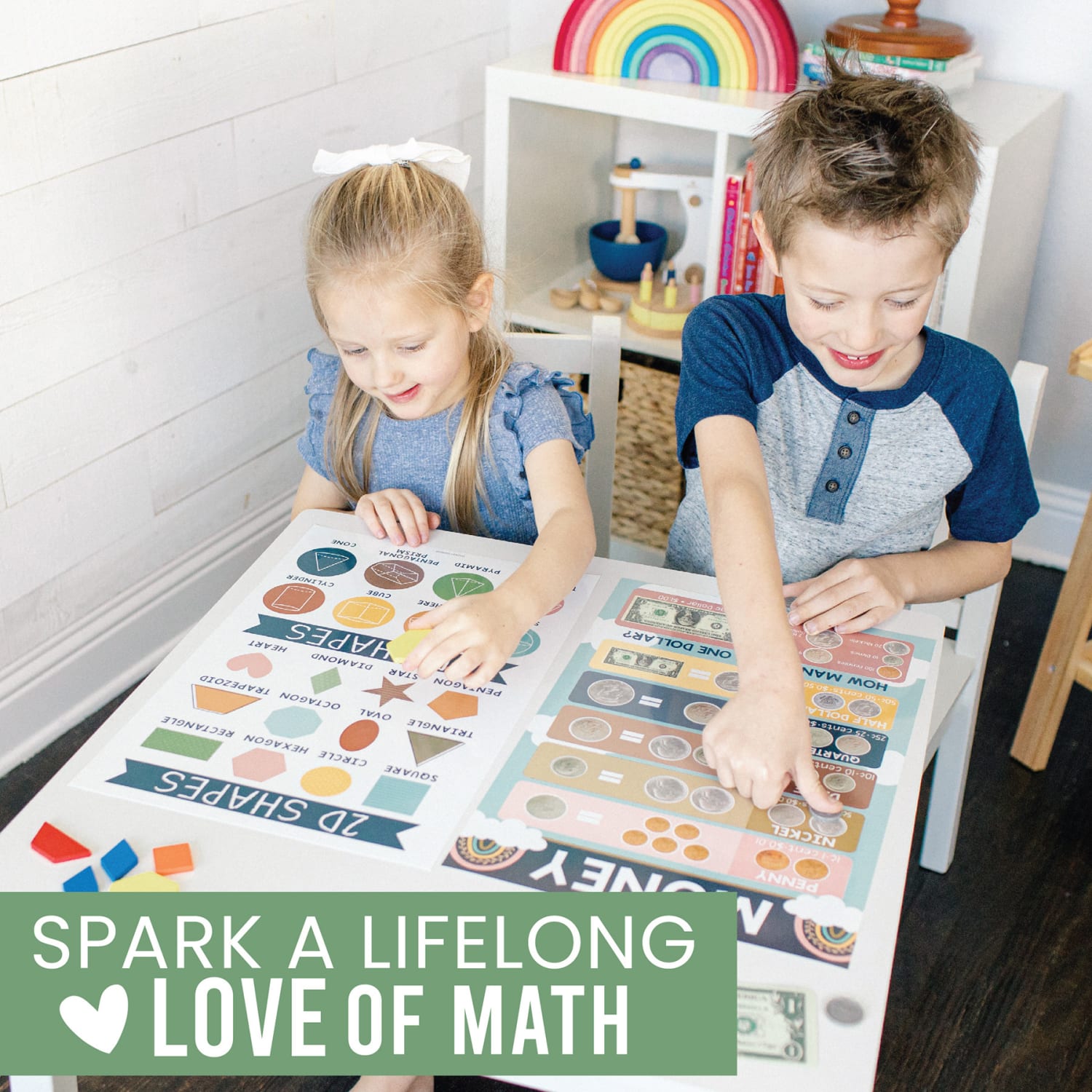 Hadley Designs Laminated Posters, Boho Math Multiplication and Division Elementary, Set Of 12 - Image 5