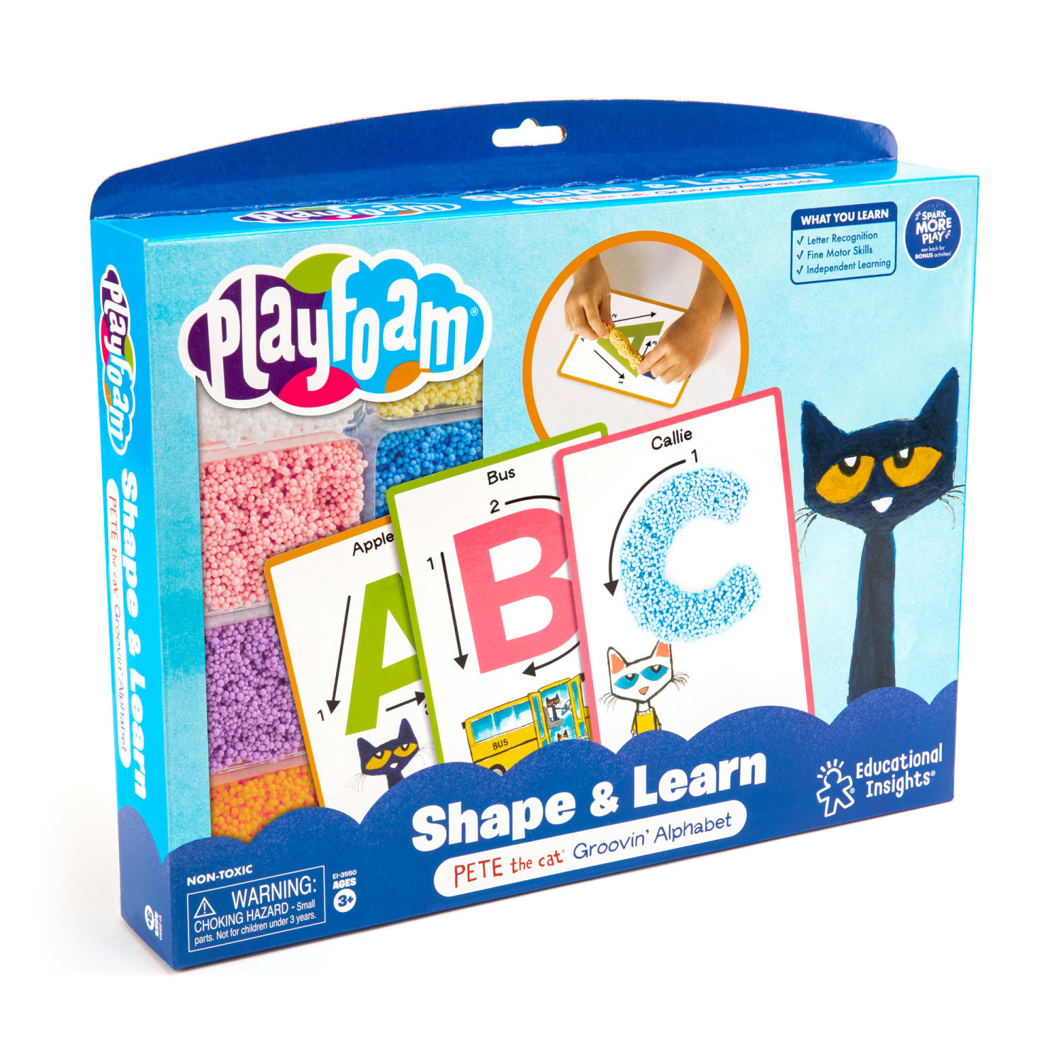 Educational Insights Playfoam Shape & Learn Pete the Cat Groovin Alphabet, Multicolor - Image 5