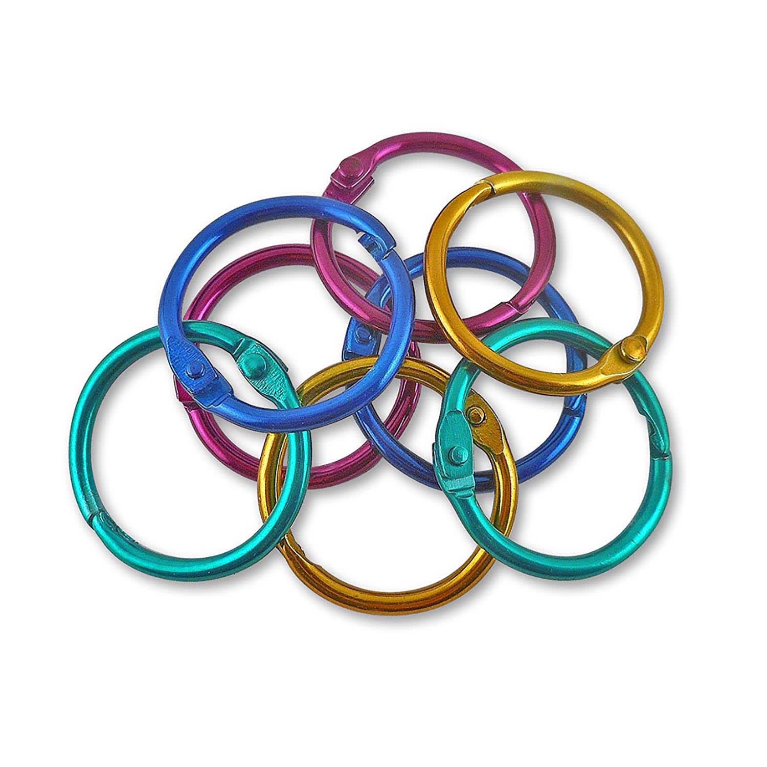 The Pencil Grip Book Rings, 1in, Assorted, 50 Rings Per Pack, Set Of 2 Packs - Image 4