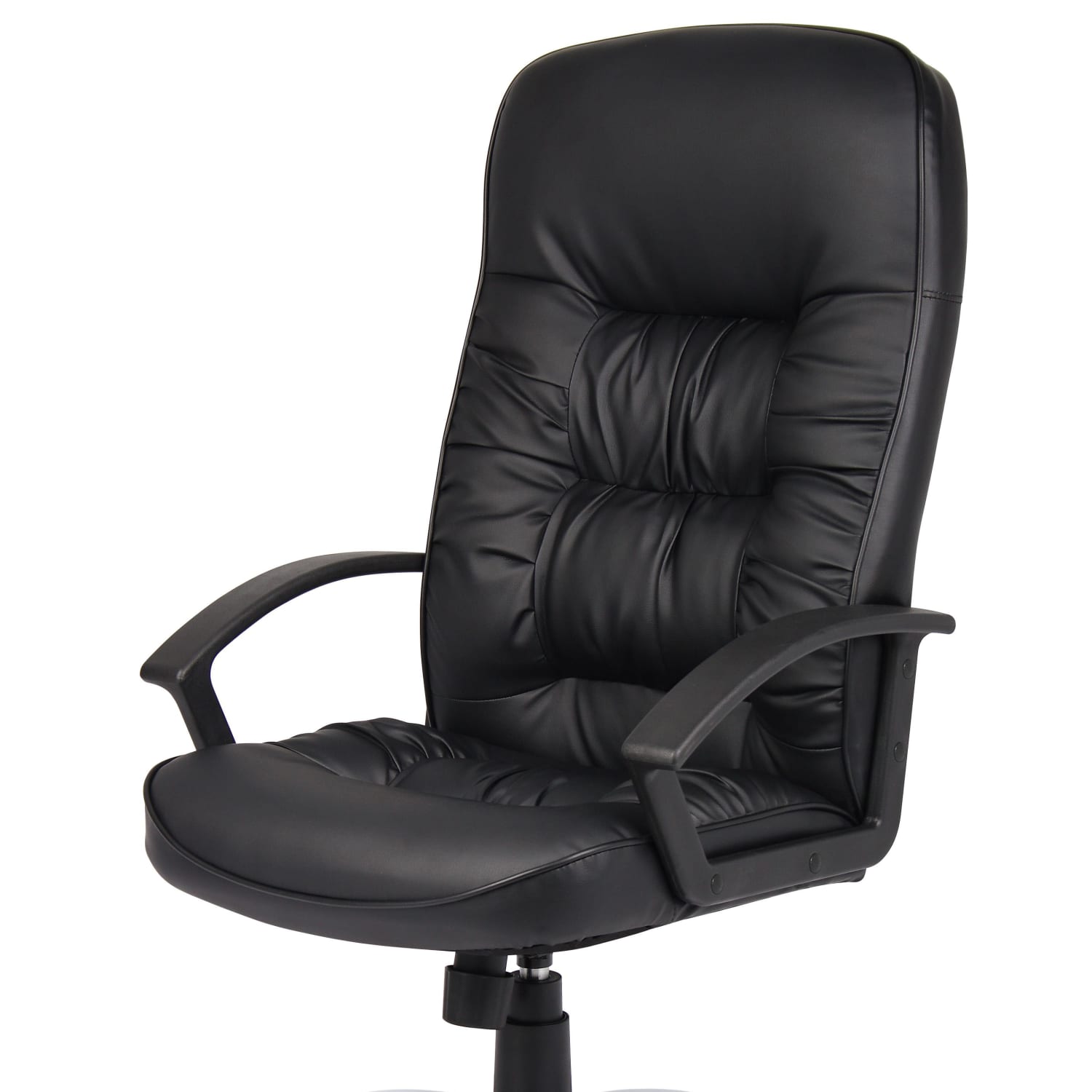Boss Office Products LeatherPlus High-Back Executive Chair, Black - Image 3