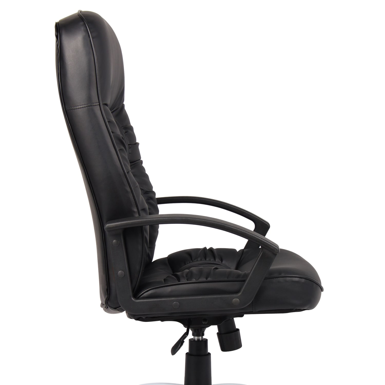 Boss Office Products LeatherPlus High-Back Executive Chair, Black - Image 4