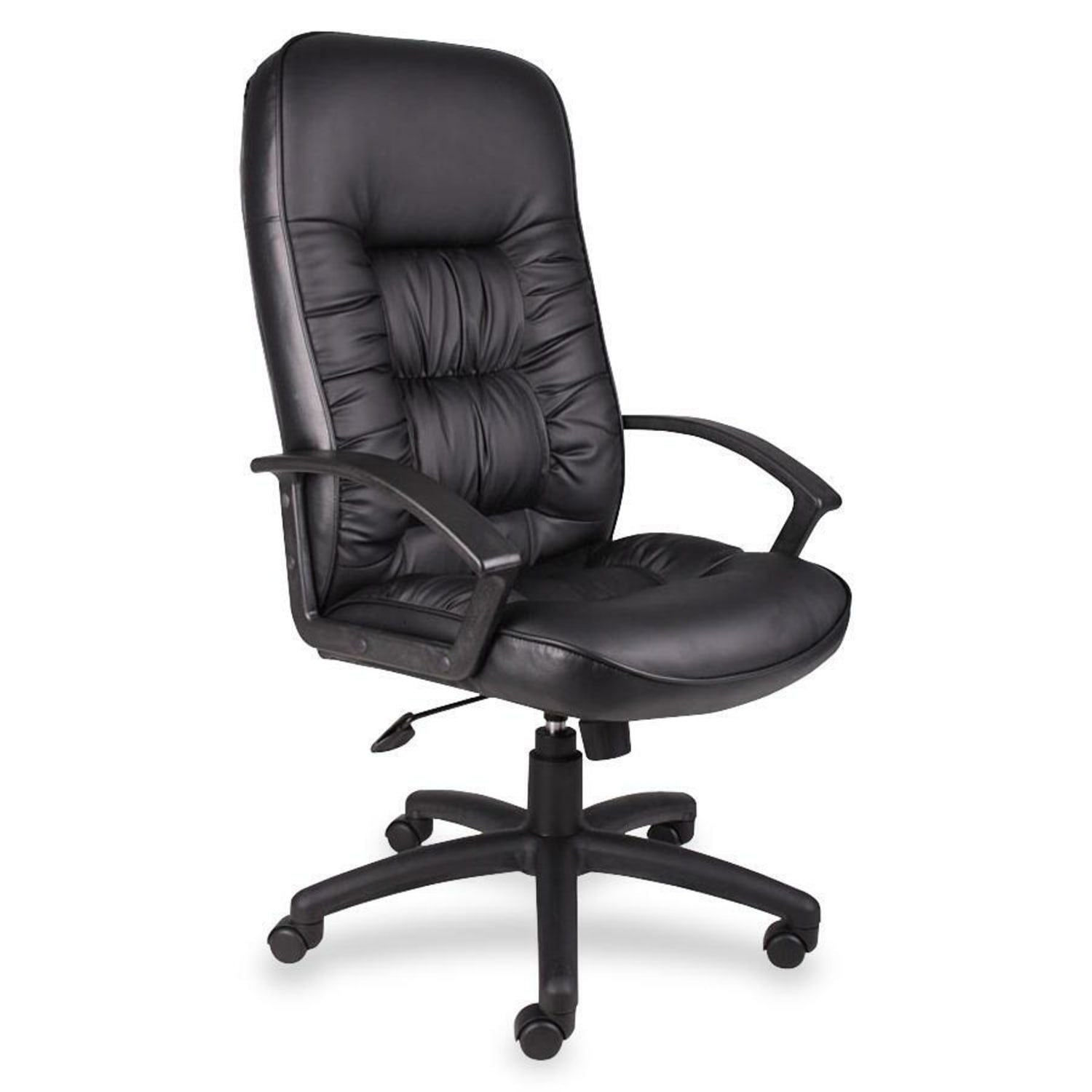 Boss Office Products LeatherPlus High-Back Executive Chair, Black - Image 7