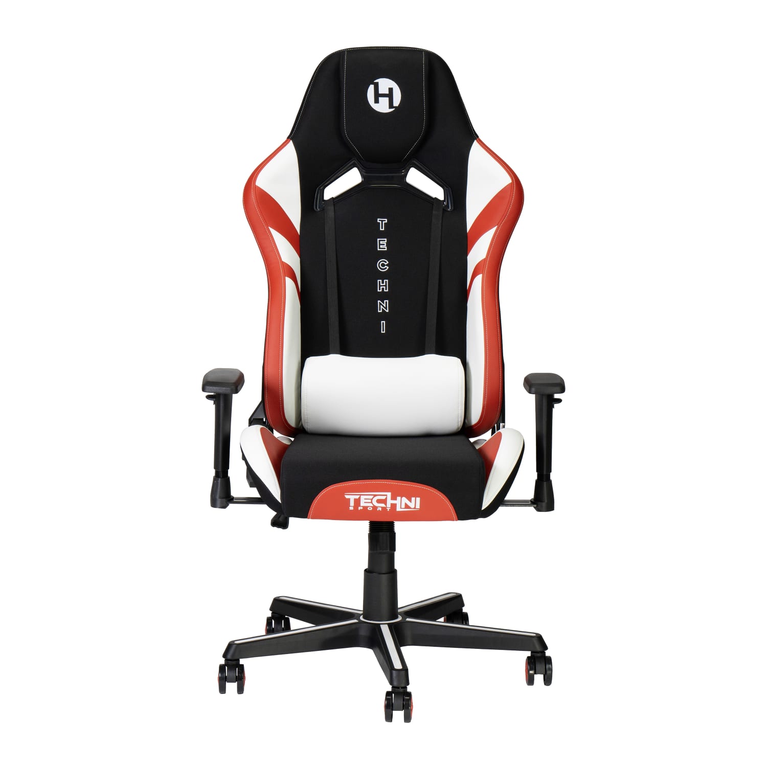 Techni Sport Echo 2.0 Ergonomic Fabric Computer Gaming Chair, Red/Black - Image 6