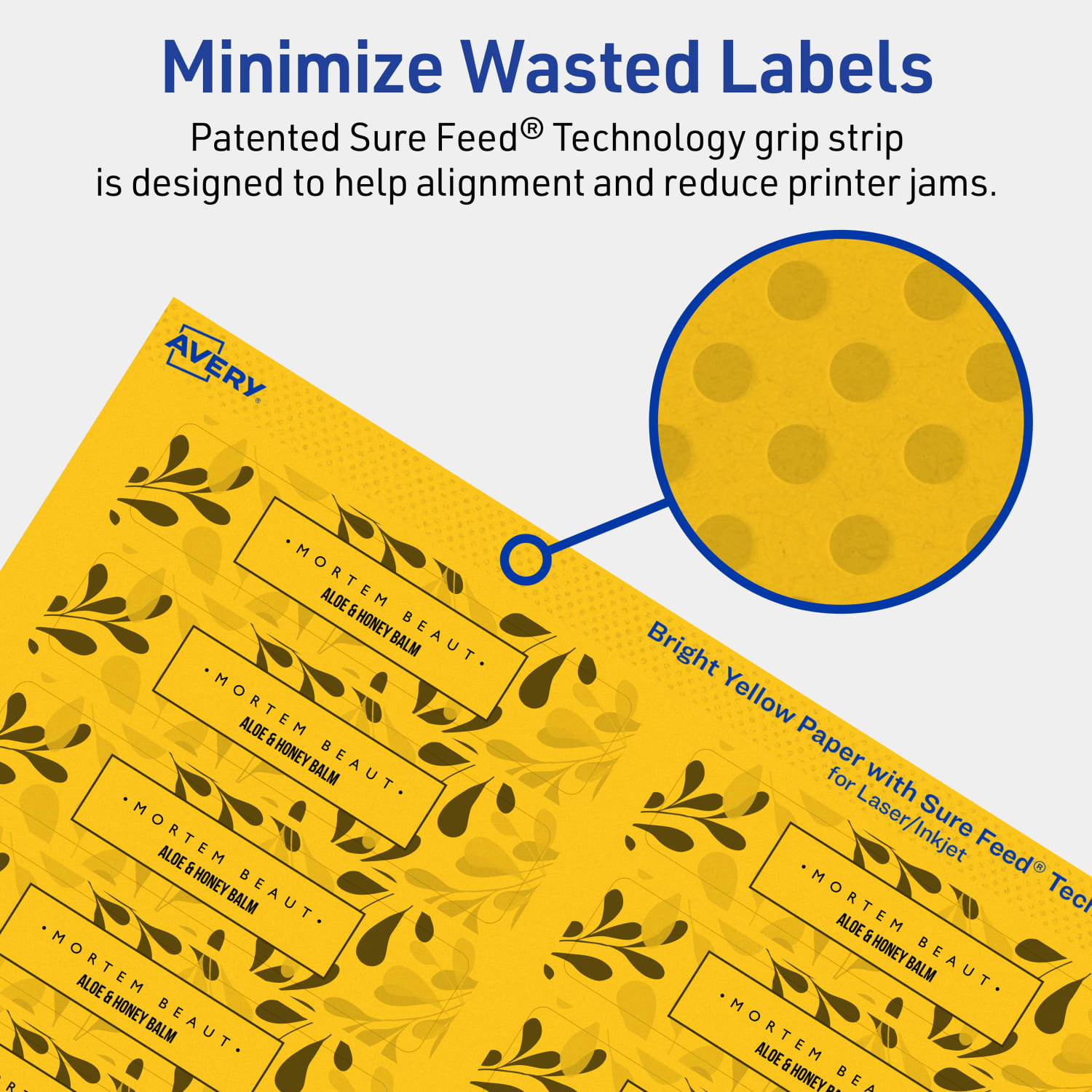 Avery Print-To-The-Edge Labels With Sure Feed Technology And Easy Peel, 94217-BYP40, Rectangle, 3/4in x 3-1/2in, Matte Bright Yellow, Pack of 800 - Image 5