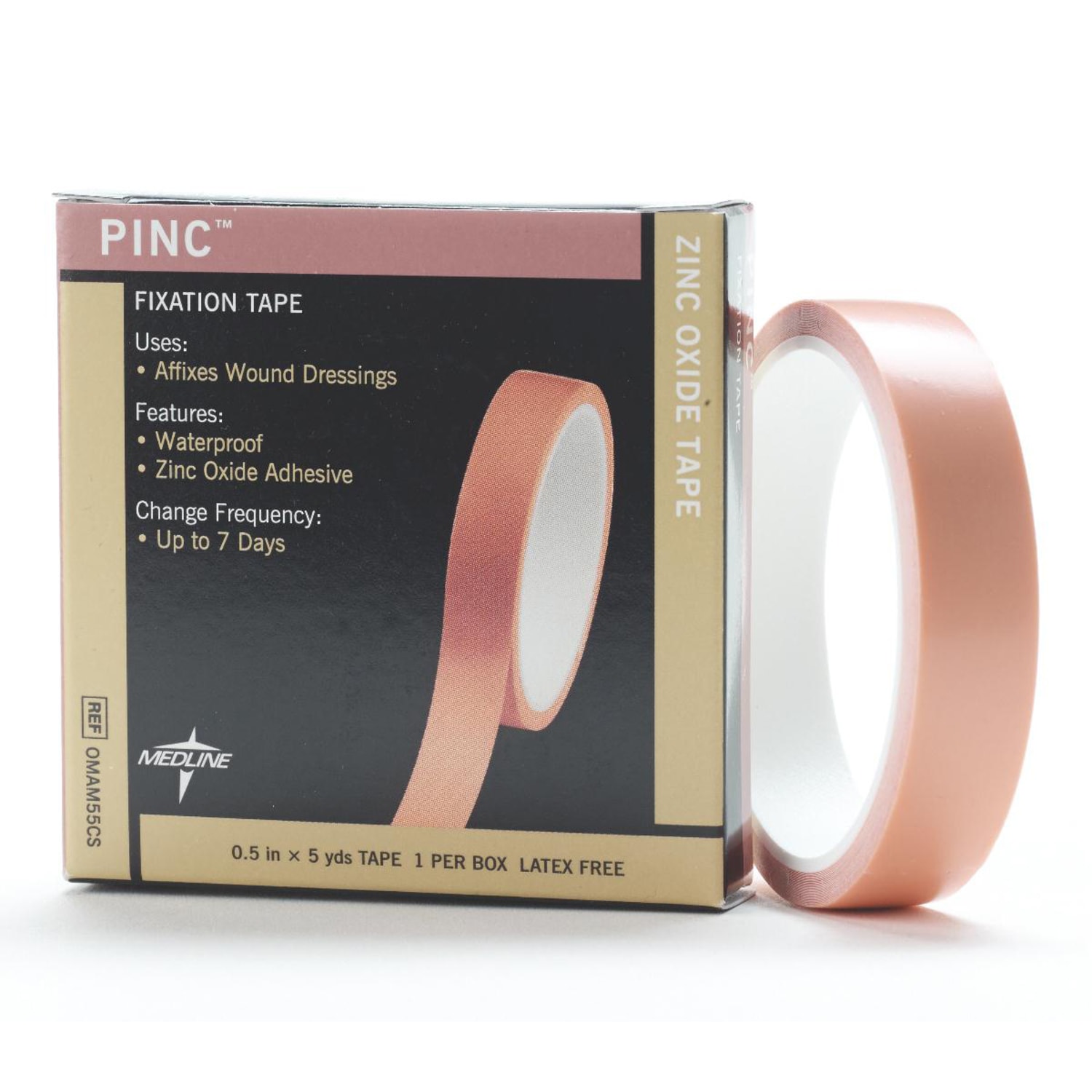 Medline Pinc Zinc-Oxide Adhesive Tape, 0.2in x 5 Yd., Pink