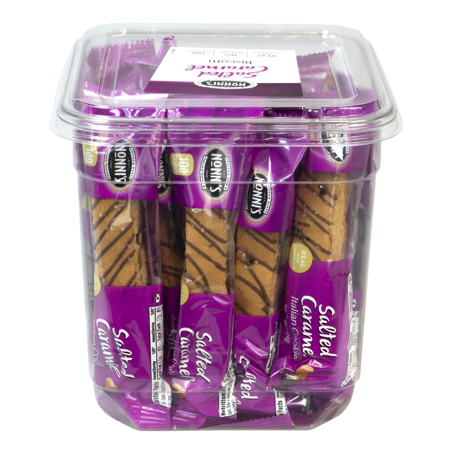 Nonnis Salted Caramel Biscotti, 0.84 Oz, Tub Of 25 Biscotti - Image 5