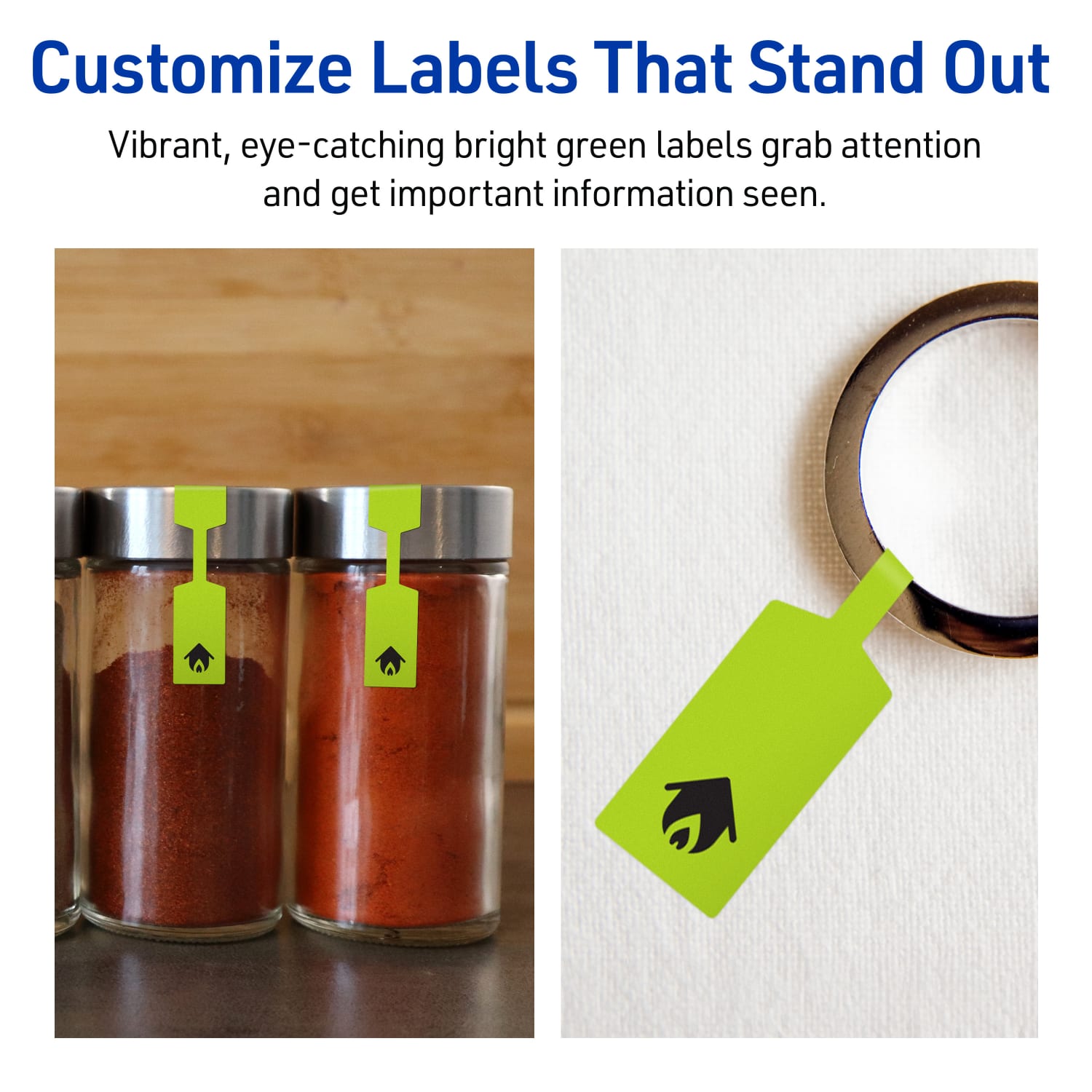 Avery Printable Labels With Sure Feed Technology, 94749-BGP80, Barbell, 1/2in x 2-1/2in, Matte Bright Green, Pack of 3600 - Image 4