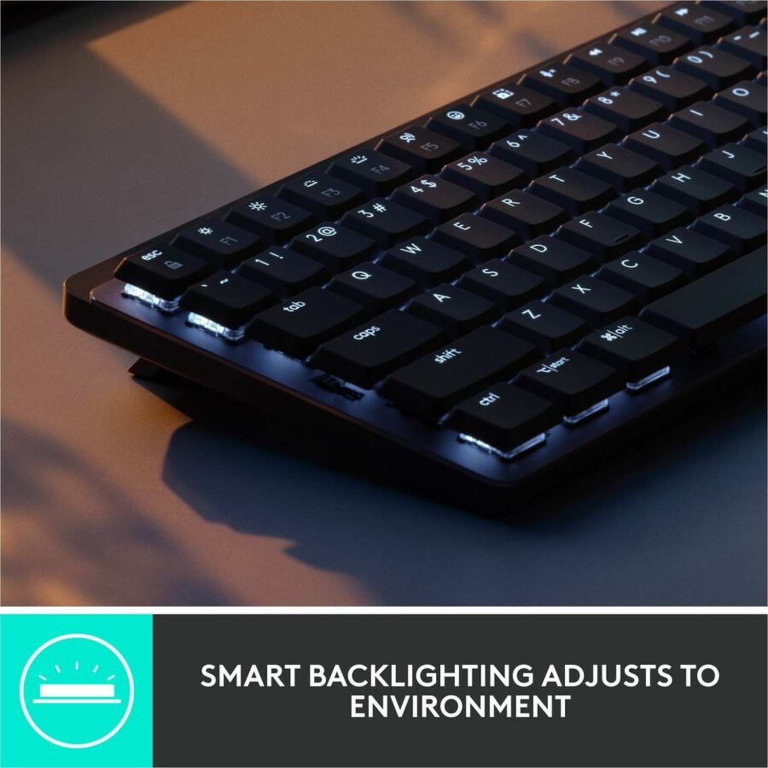 Logitech MX Mechanical Mini Wireless Illuminated Keyboard, Tactile Quiet Switches, Backlit, Bluetooth, US - 920010550 - Image 4