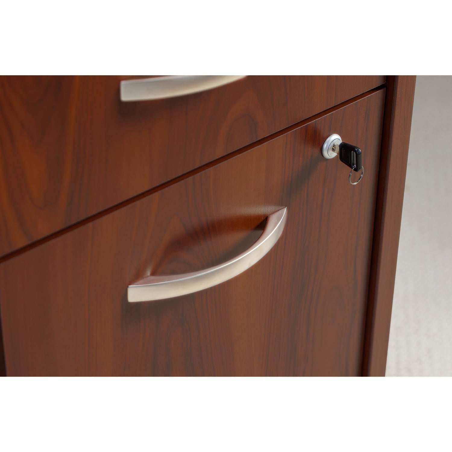 Bush Business Furniture Components 2 Drawer Mobile File Cabinet, Hansen Cherry/Graphite Gray, Standard Delivery (Partially Assembled) - Image 6