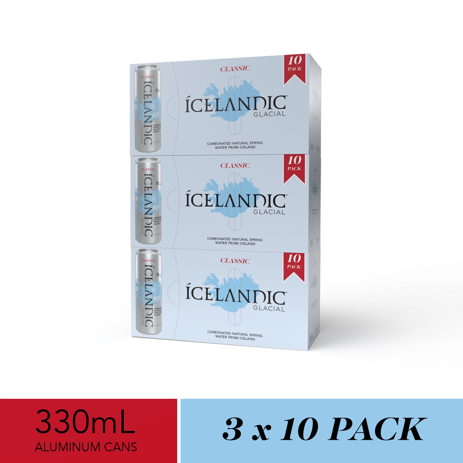 Icelandic Glacial Classic Sparkling Water 3/10pk, 11.1 oz (330mL) Cans - Image 3