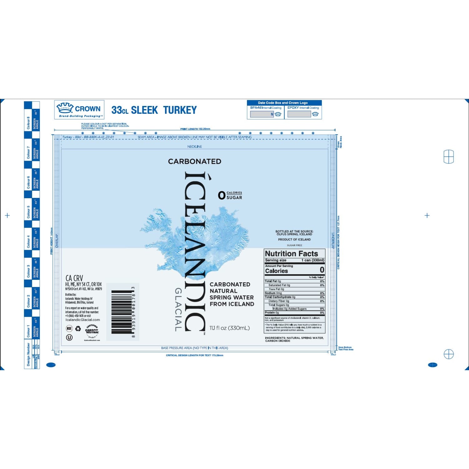 Icelandic Glacial Classic Sparkling Water 3/10pk, 11.1 oz (330mL) Cans - Image 4