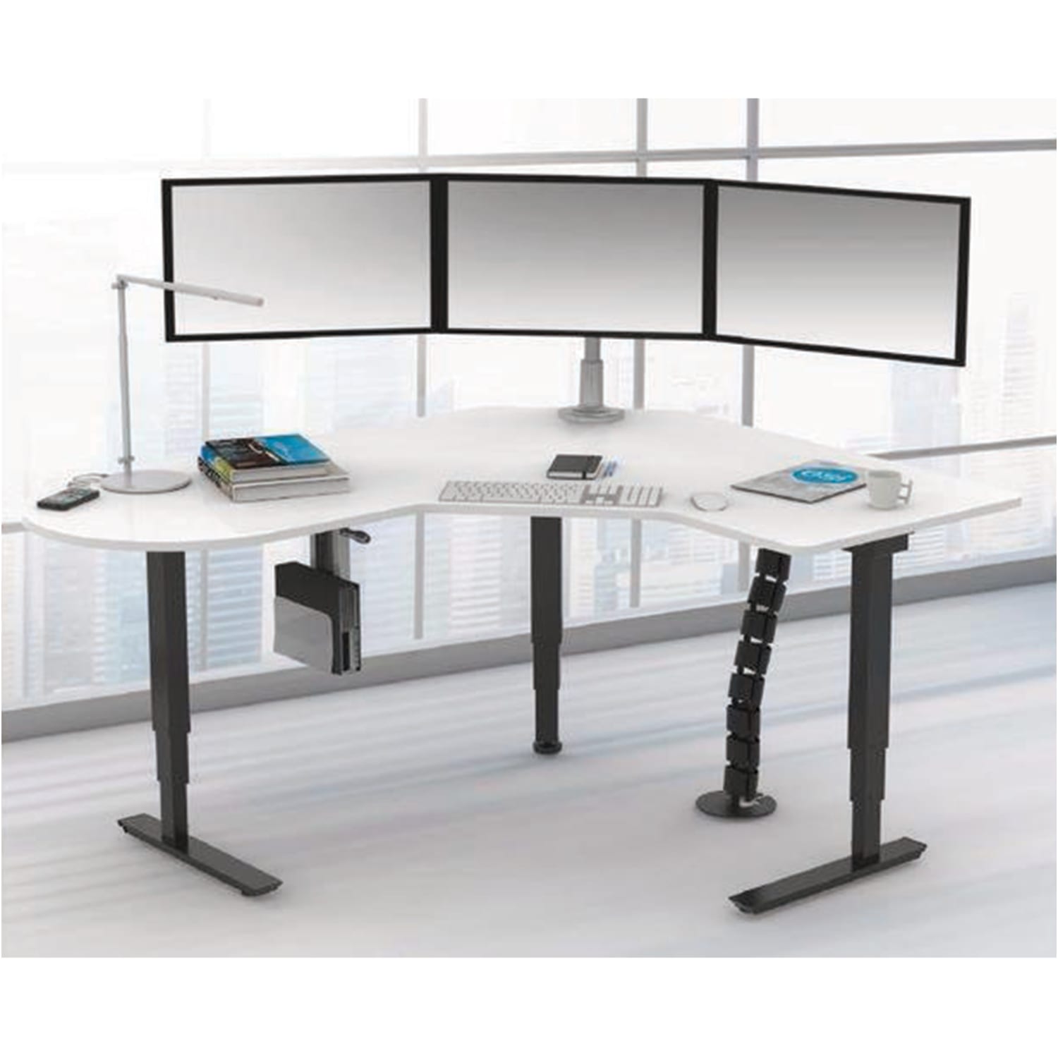 Fellowes Conceal Cable Management Spine With Detachable Links & Weighted Base, 53-1/2in x 2-15/16in, Black - Image 5