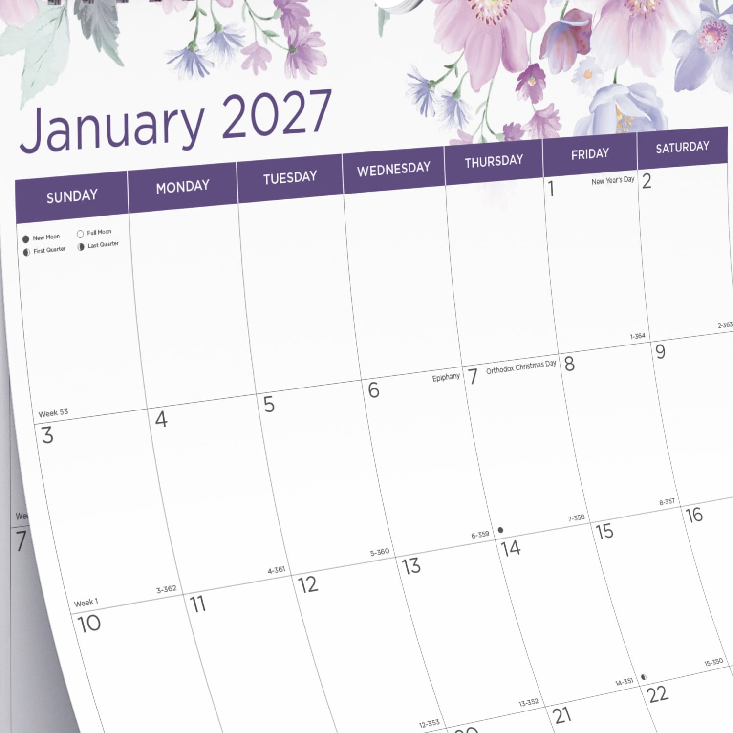 2027 Blueline Colorful Monthly Wall Calendar, 12in x 17in, Passion, January To December, C173126, Total Qty 1 - Image 6