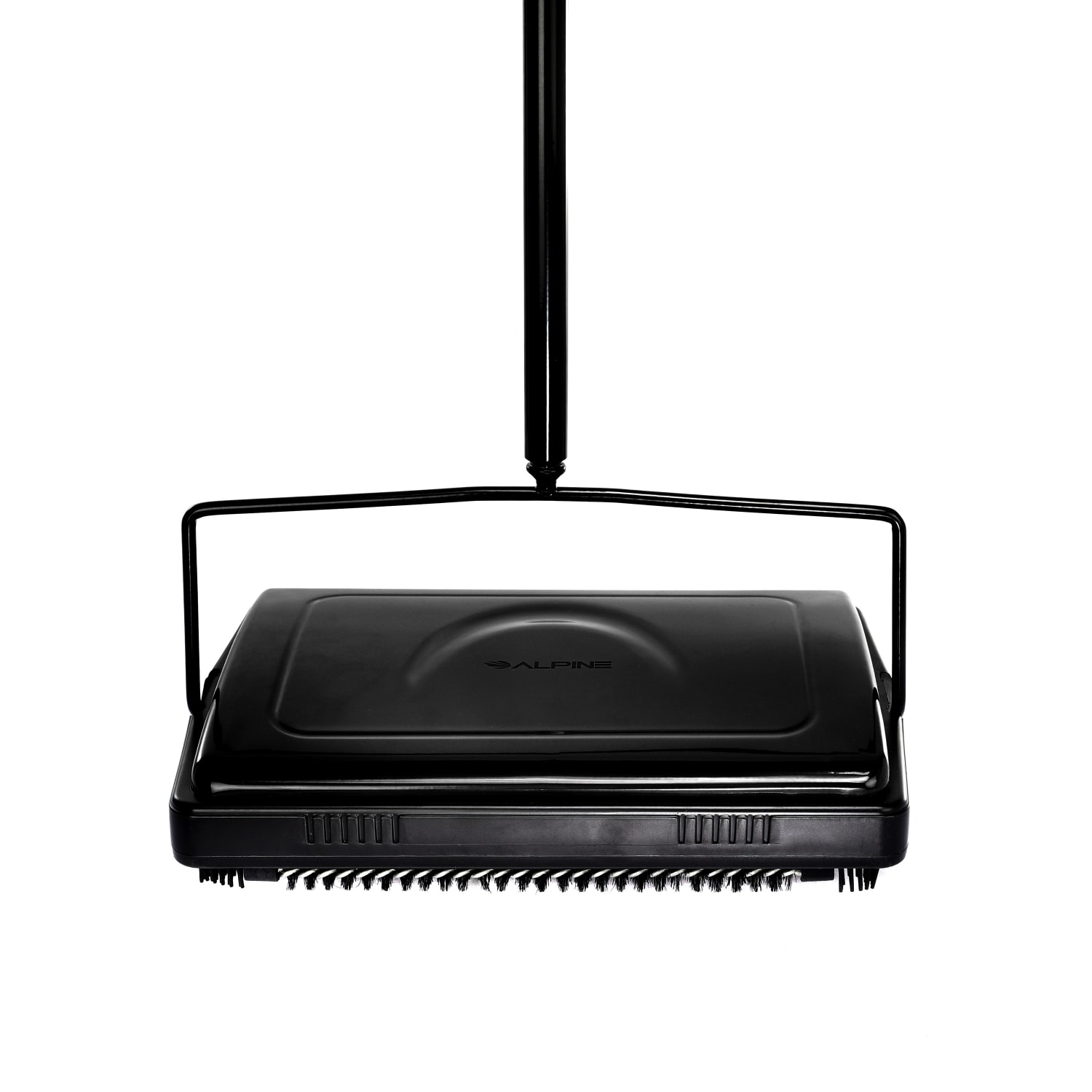 Alpine Industries Manual Triple-Brush Floor And Carpet Sweeper, 42-1/2inH x 11-1/16inW x 7-15/16inD, Black - Image 5