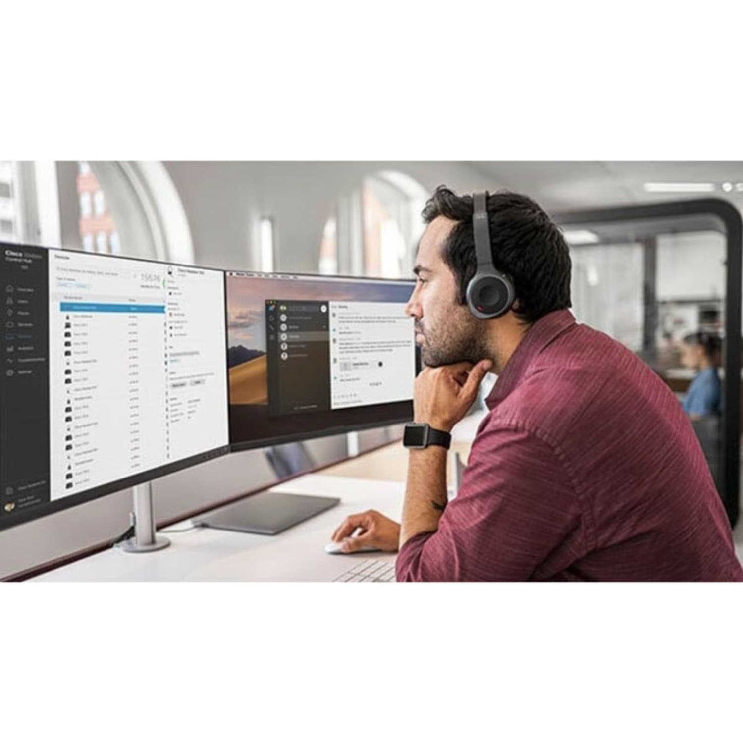 Cisco Headset 730 - Stereo - USB Type A, Mini-phone (3.5mm) - Wired/Wireless - Bluetooth - 213.3 ft - HSWL730BUNAC - Image 4