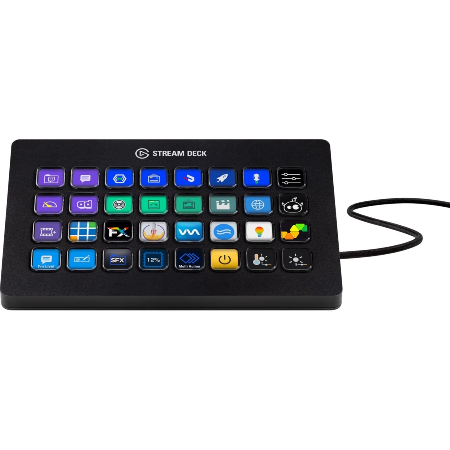 Corsair Stream Deck XL Keypad - Cable Connectivity - USB 3.0 Interface - 32 Key(s) - Windows, Mac OS - Image 3