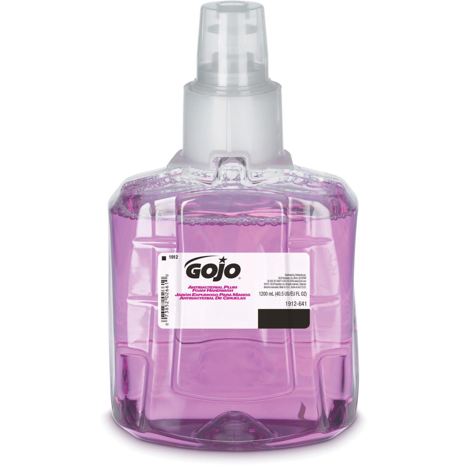 GOJO Antibacterial Foam Hand Wash Soap, Plum Scent, 40.58 Oz Bottle - Image 6