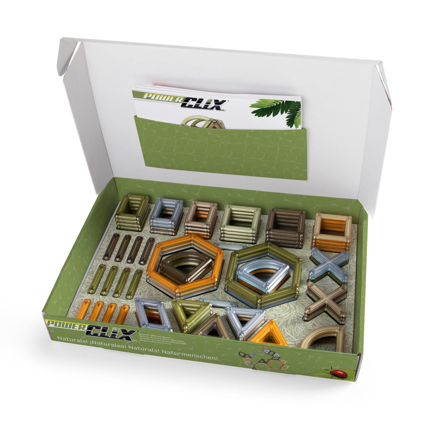 Guidecraft PowerClix Frames, Natural, Magnetic Building Set, 75 Pieces - Image 4