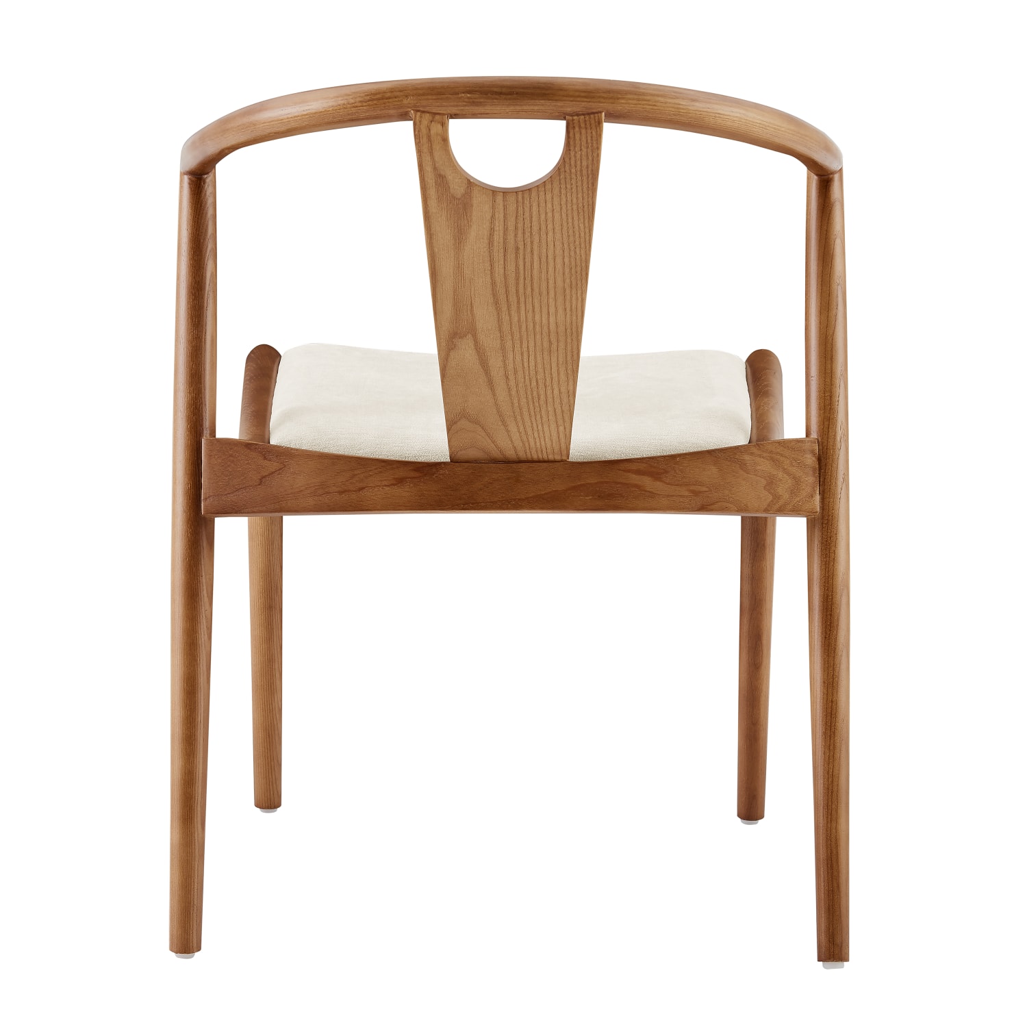 Eurostyle Blanche Fabric Side Chair, Natural/Walnut - Image 5