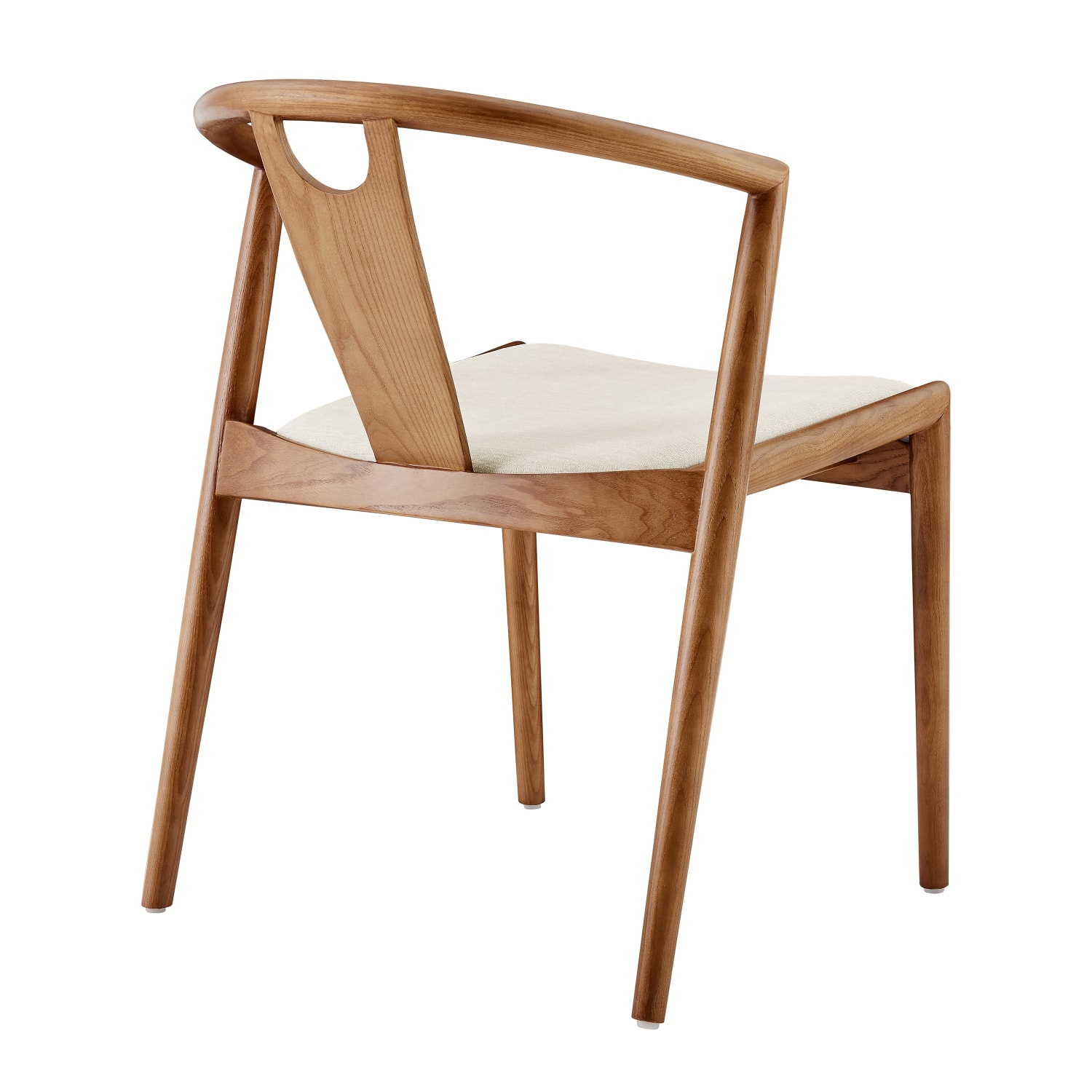 Eurostyle Blanche Fabric Side Chair, Natural/Walnut - Image 6