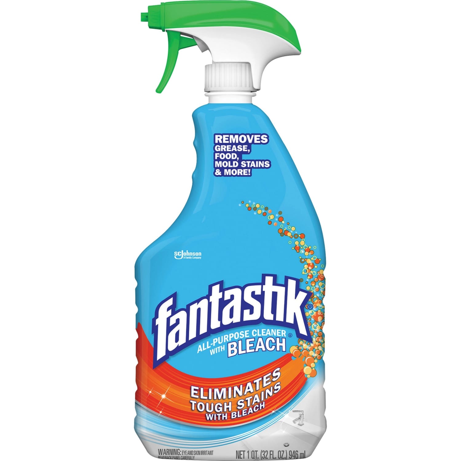 Fantastik All-Purpose Cleaner With Bleach Spray, Fresh Clean Scent, 32 Oz Bottle, Clear, Case Of 8 - Image 3
