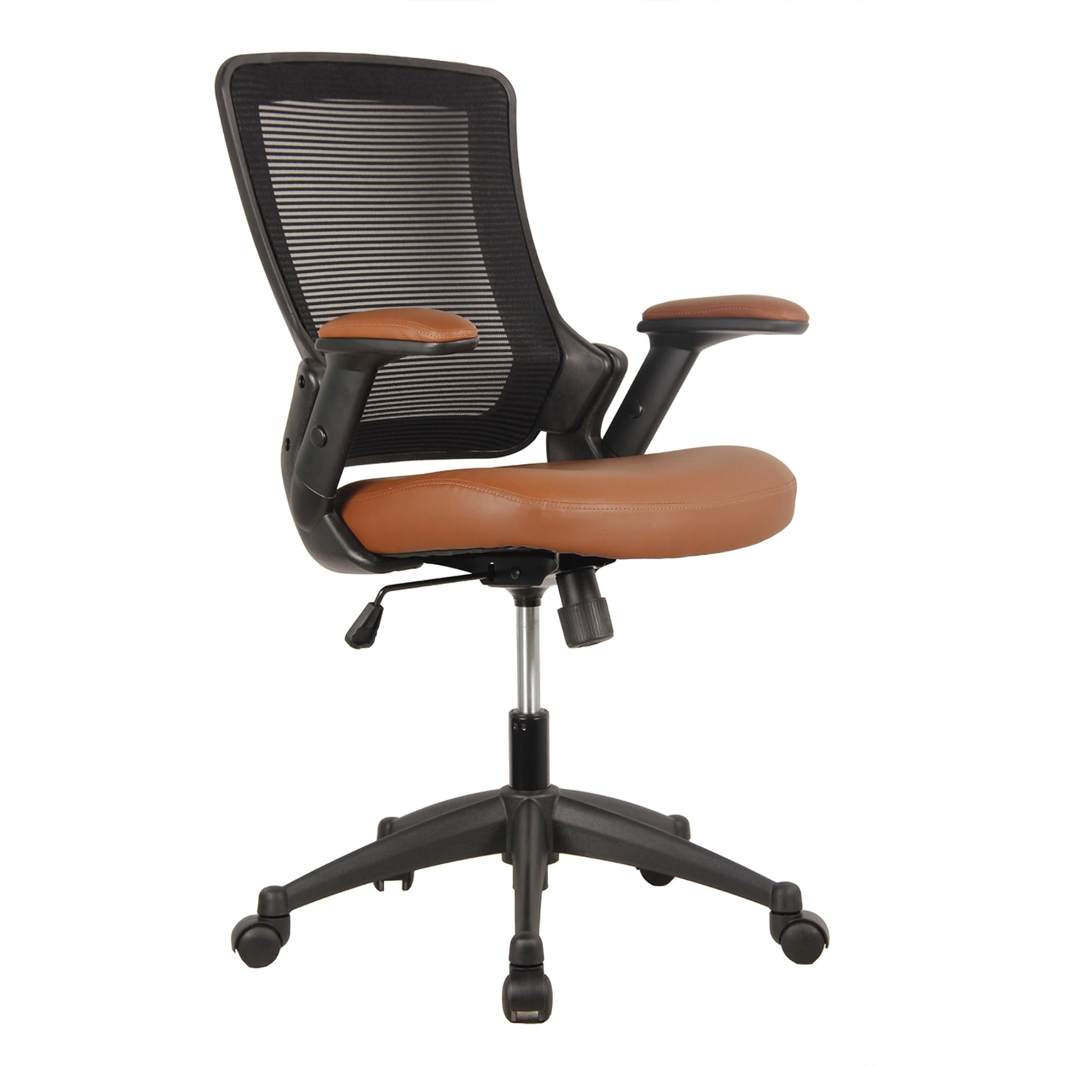 Techni Mobili Ergonomic Mesh Mid Back Task Chair Brown PopularChairscom