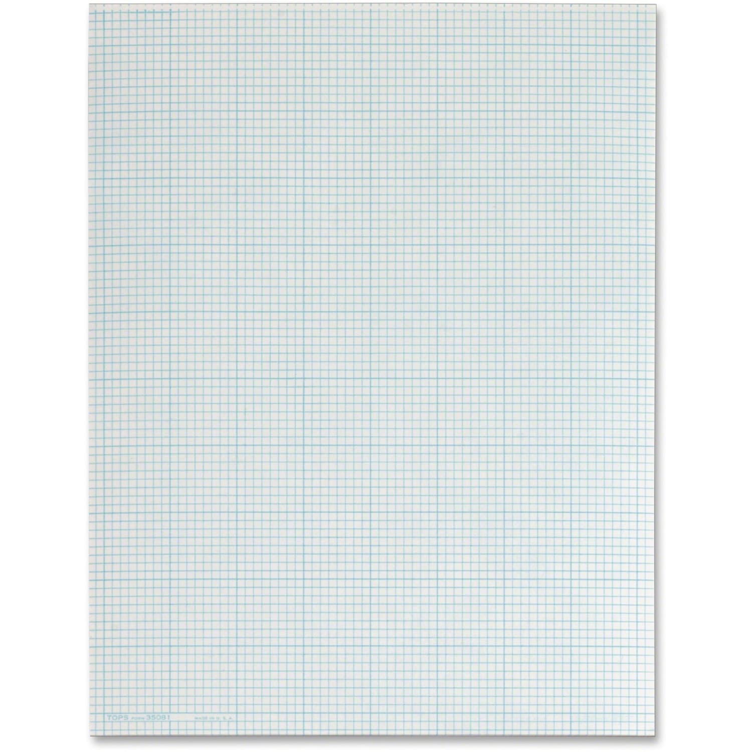 TOPS Quad-Ruling Cross Section Pad, Letter Size, Quadrille Ruled, 50 Sheets