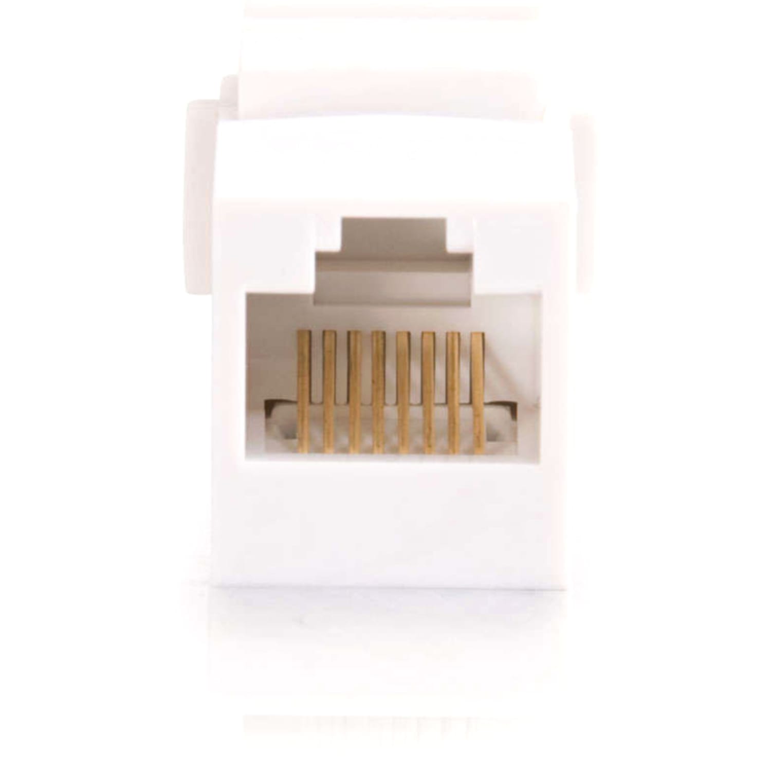C2G RJ45 (8P8C) Coupler Keystone Insert Module - White - 1 x 8-pin RJ-45 Female - White - Image 3