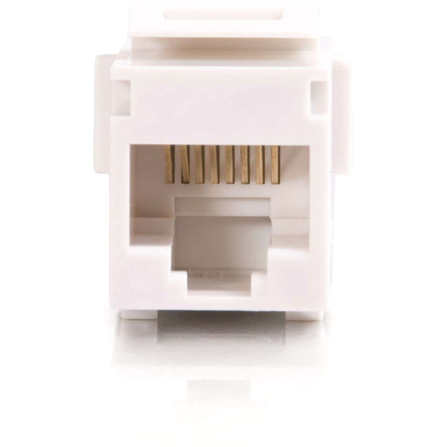 C2G RJ45 (8P8C) Coupler Keystone Insert Module - White - 1 x 8-pin RJ-45 Female - White - Image 5