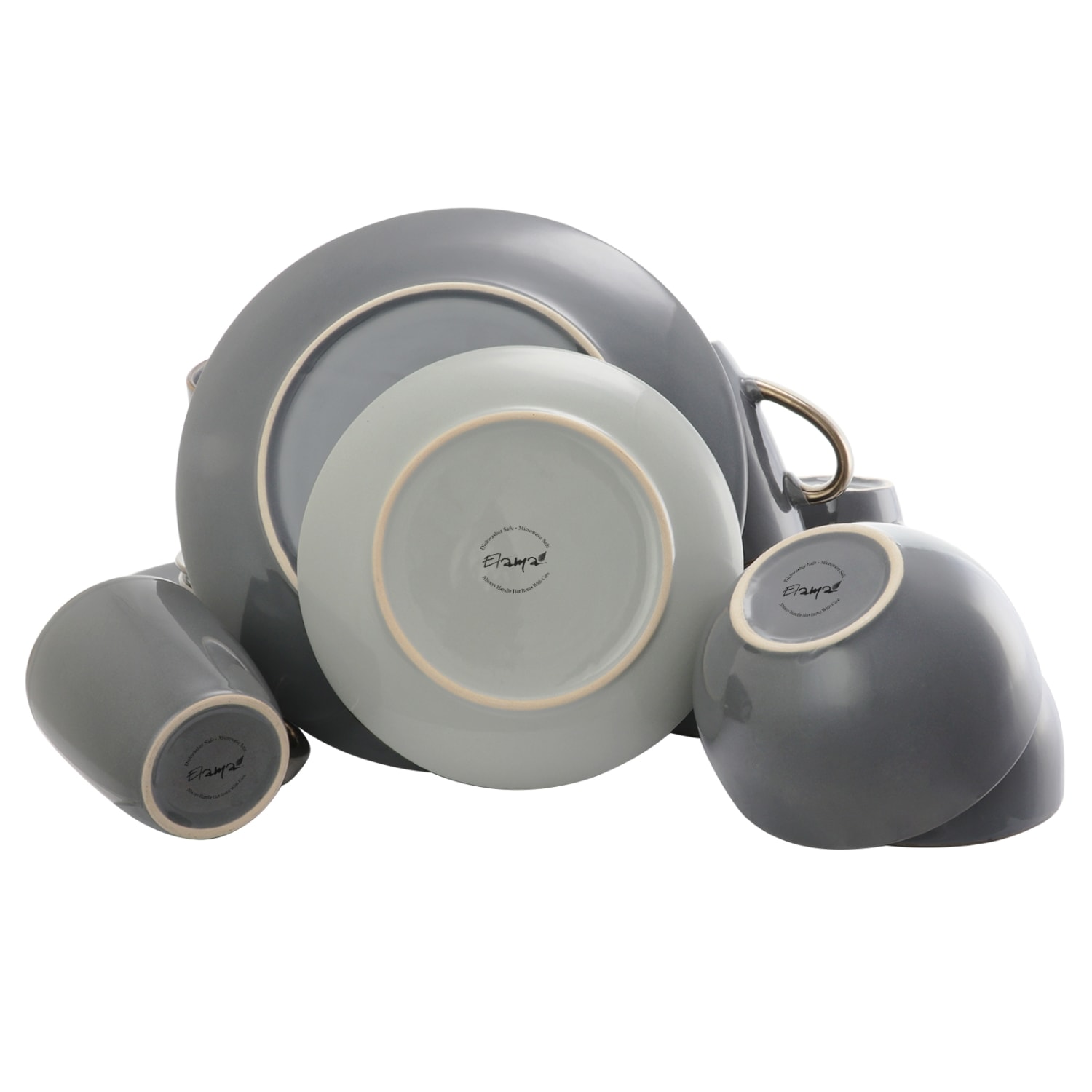 Elama 16-Piece Stoneware Dinnerware Set, Tahitian Grand - Image 3