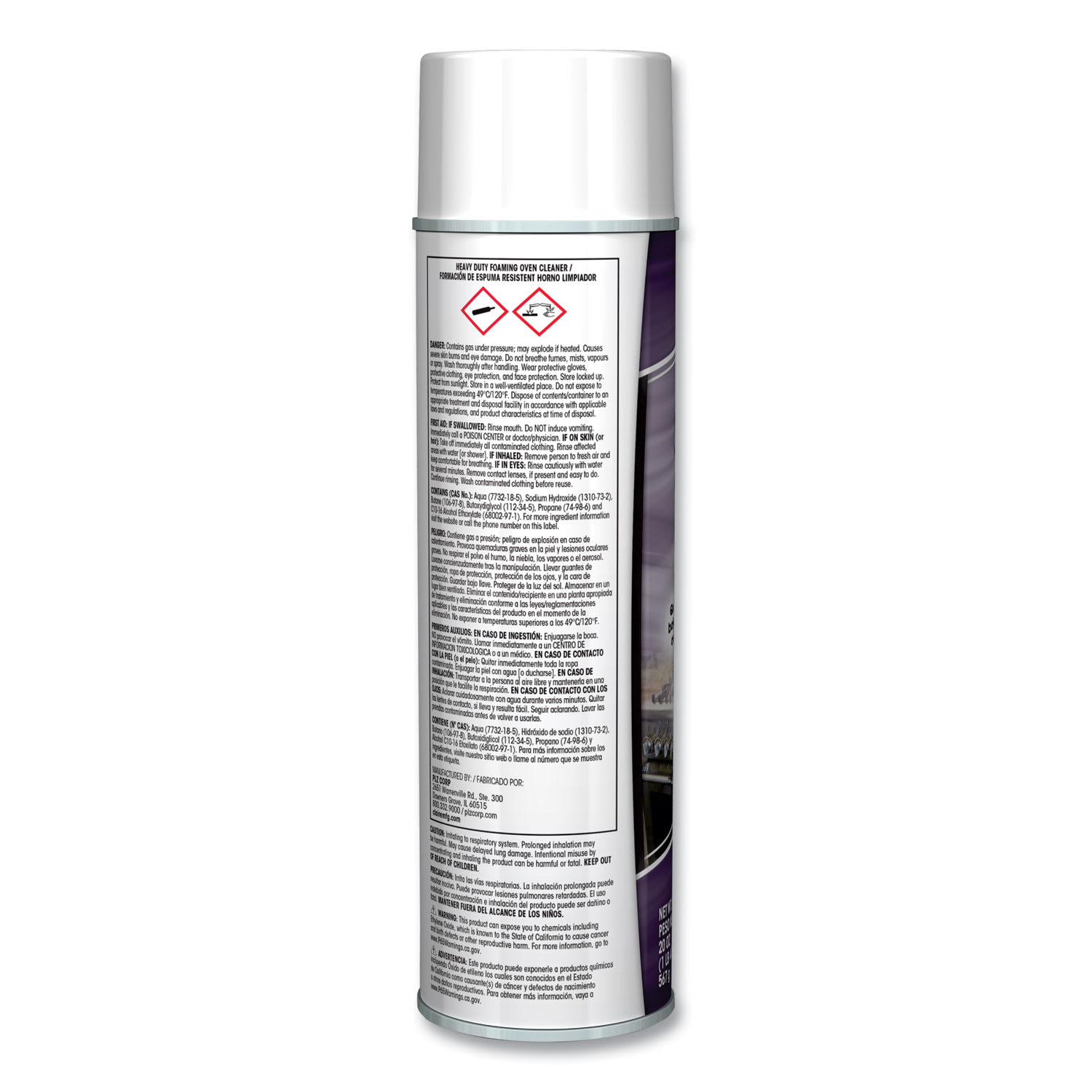 Claire Heavy Duty Foaming Oven Cleaner, 20 oz Aerosol Spray, 12/Carton - Image 5