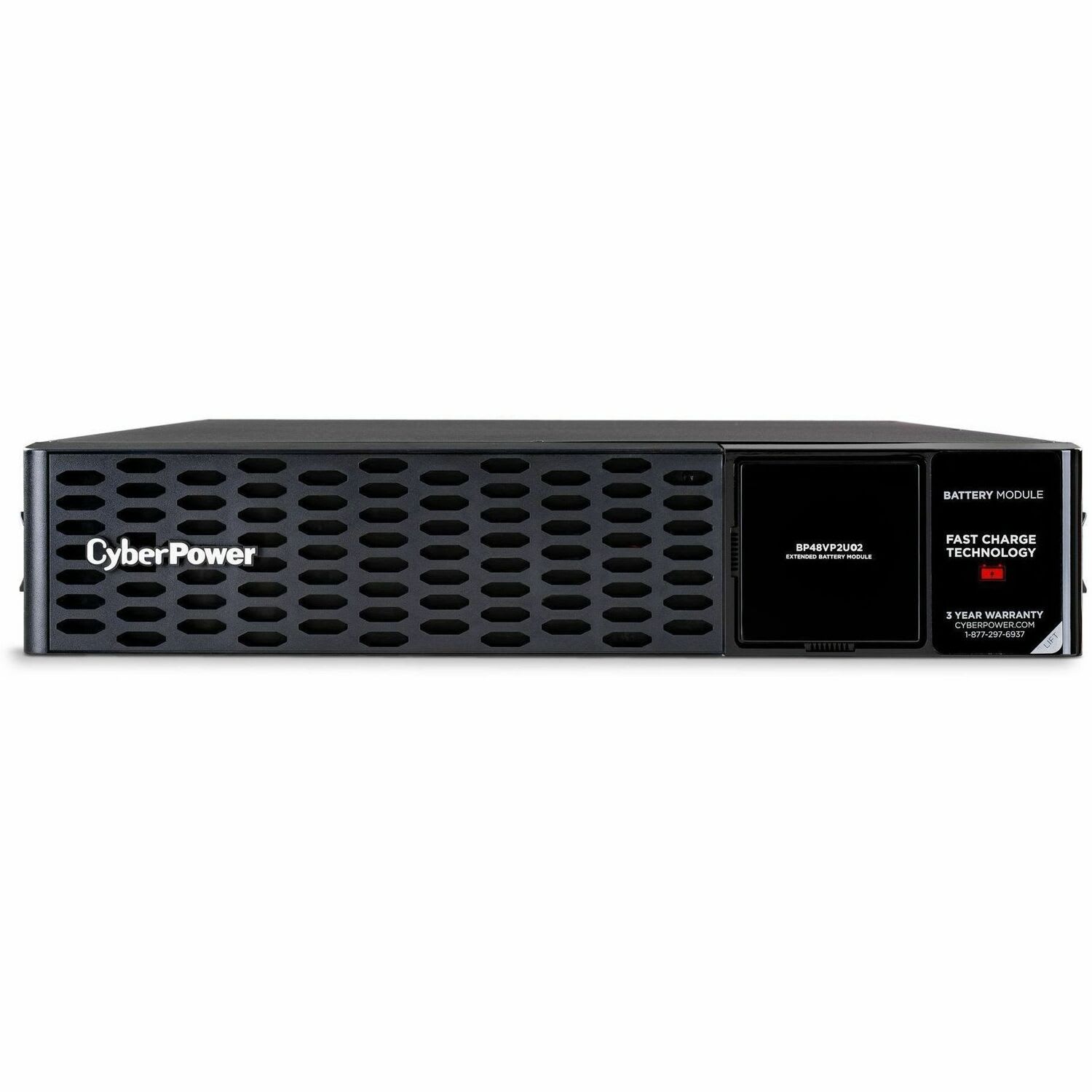 CyberPower External Battery Module Series BP48VP2U02 - Battery enclosure (rack-mountable / external) - 8 x battery - lead acid - 9 Ah - 2U - black