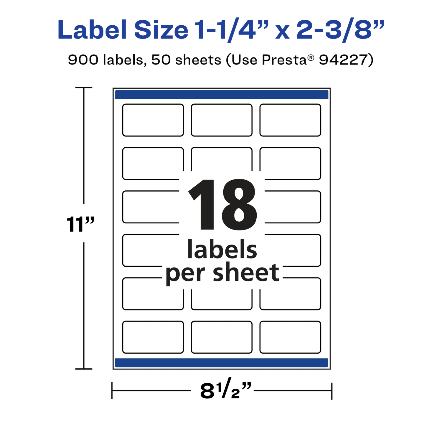 Avery Glossy Permanent Labels With Sure Feed, 94227-WGP50, Rectangle, 1-1/4in x 2-3/8in, White, Pack Of 900 - Image 6