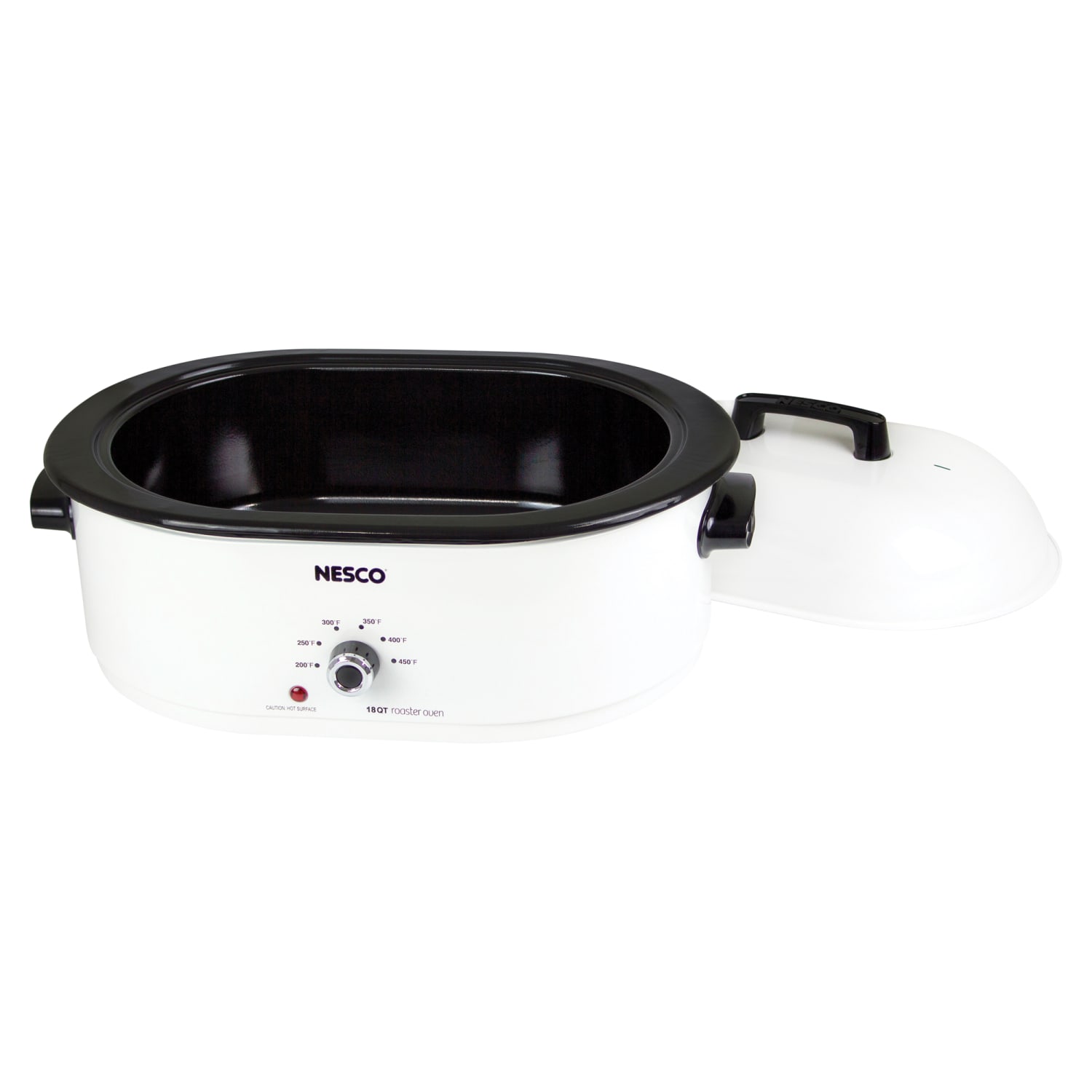 NESCO 18-Qt 1,450-Watt Portable Slow Cooker With Porcelain Cookwell, White - Image 3