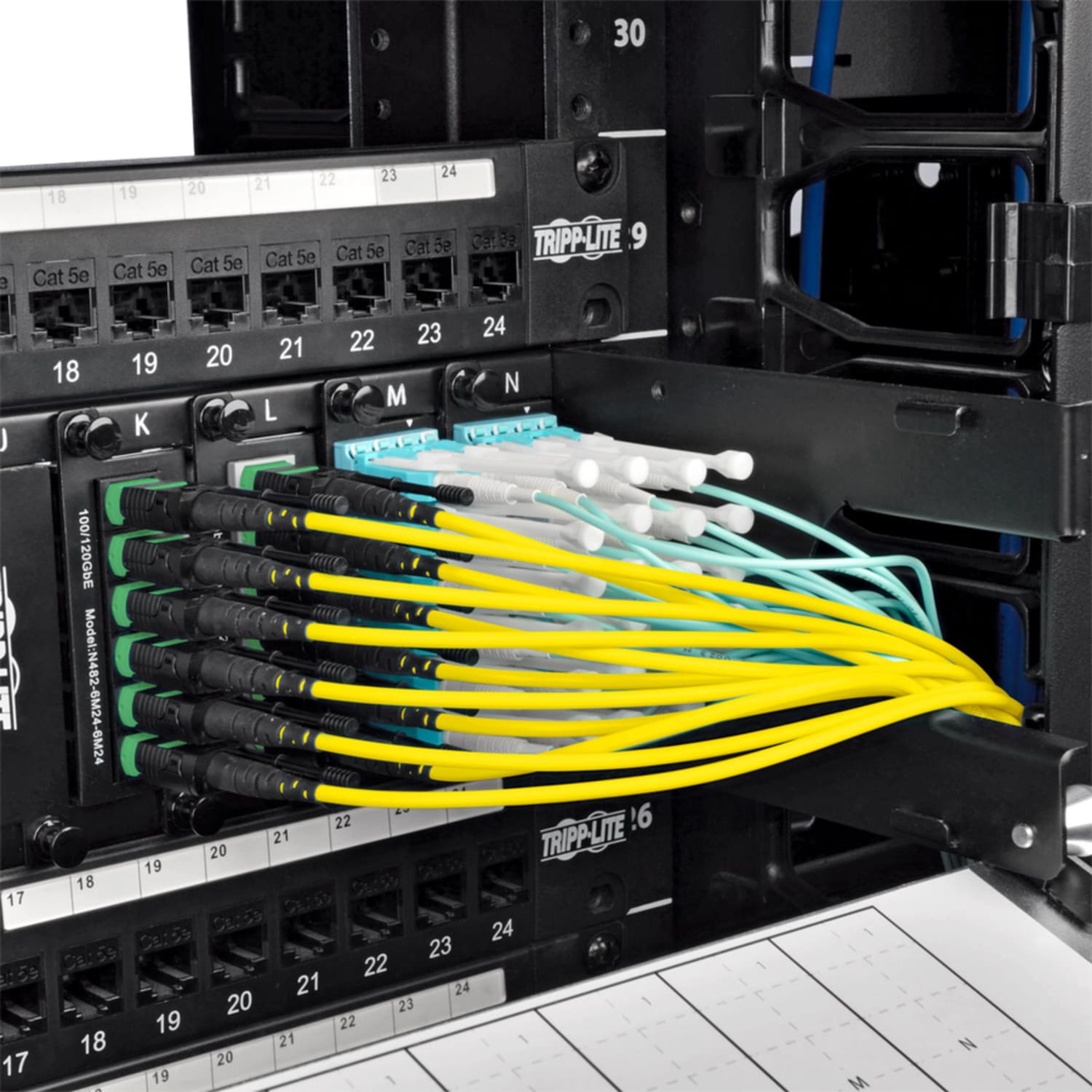 Eaton Tripp Lite Series MTP/MPO (APC) Singlemode Slim Trunk Cable, 24-Strand, 40/100 GbE, 40/100GBAS - N39238M3X8AP - Image 3