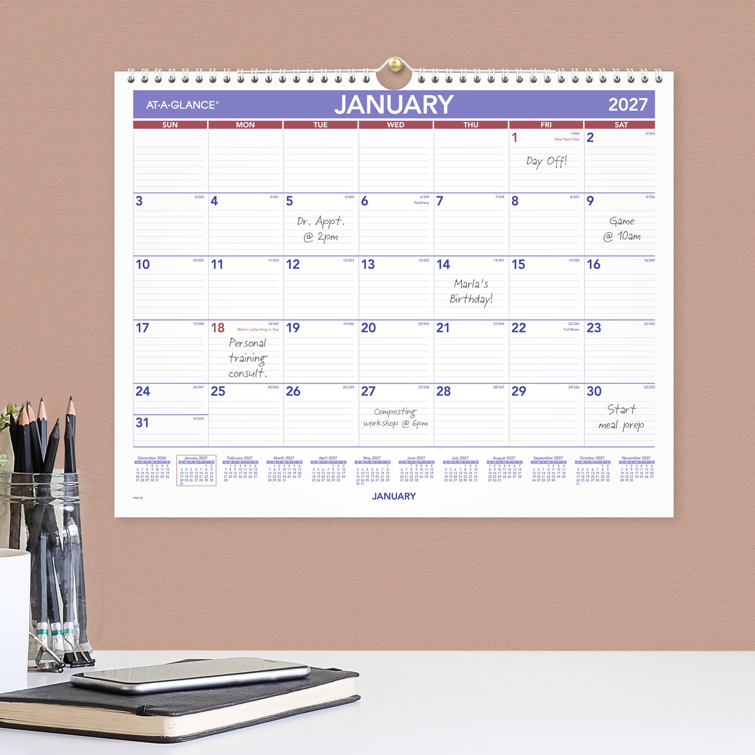 AT-A-GLANCE 2027 Monthly Wall Calendar, Medium, 15in x 12in - Image 4