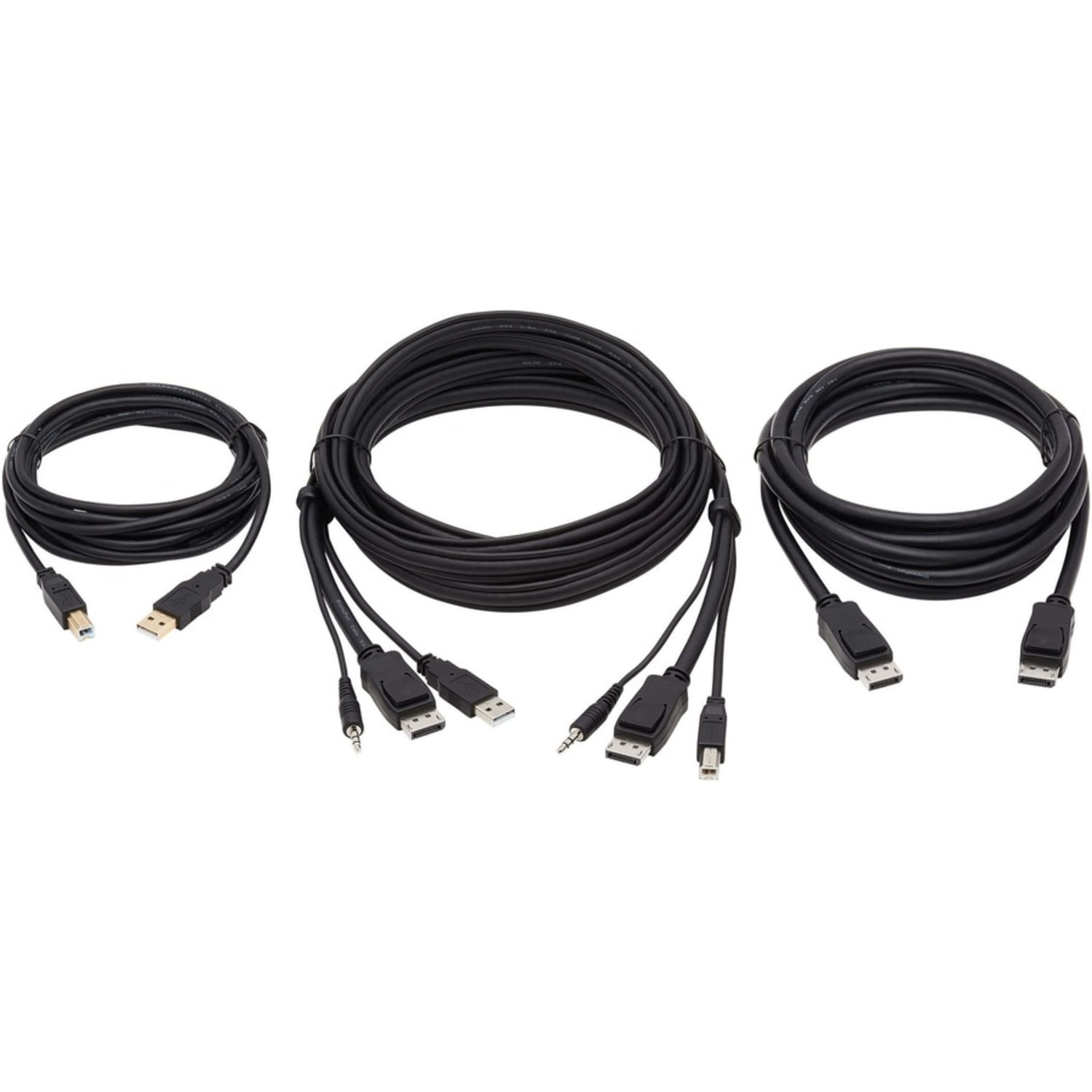 Tripp Lite DisplayPort KVM Cable Kit 4K USB 3.5mm 3xM/3xM USB MM DP MM 10ft - 60 MB/s - Supports up to 3840 x 2160 - Black - Image 3