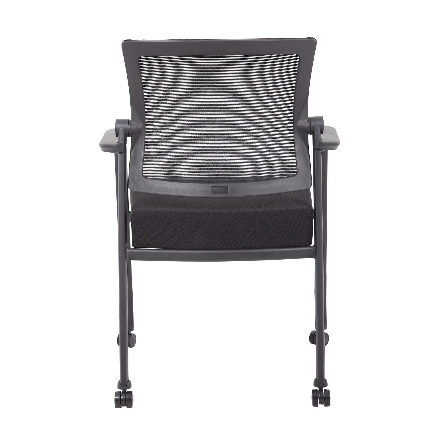 Boss Office Products 4 Legged Guest Chair With Casters Black PopularChairscom