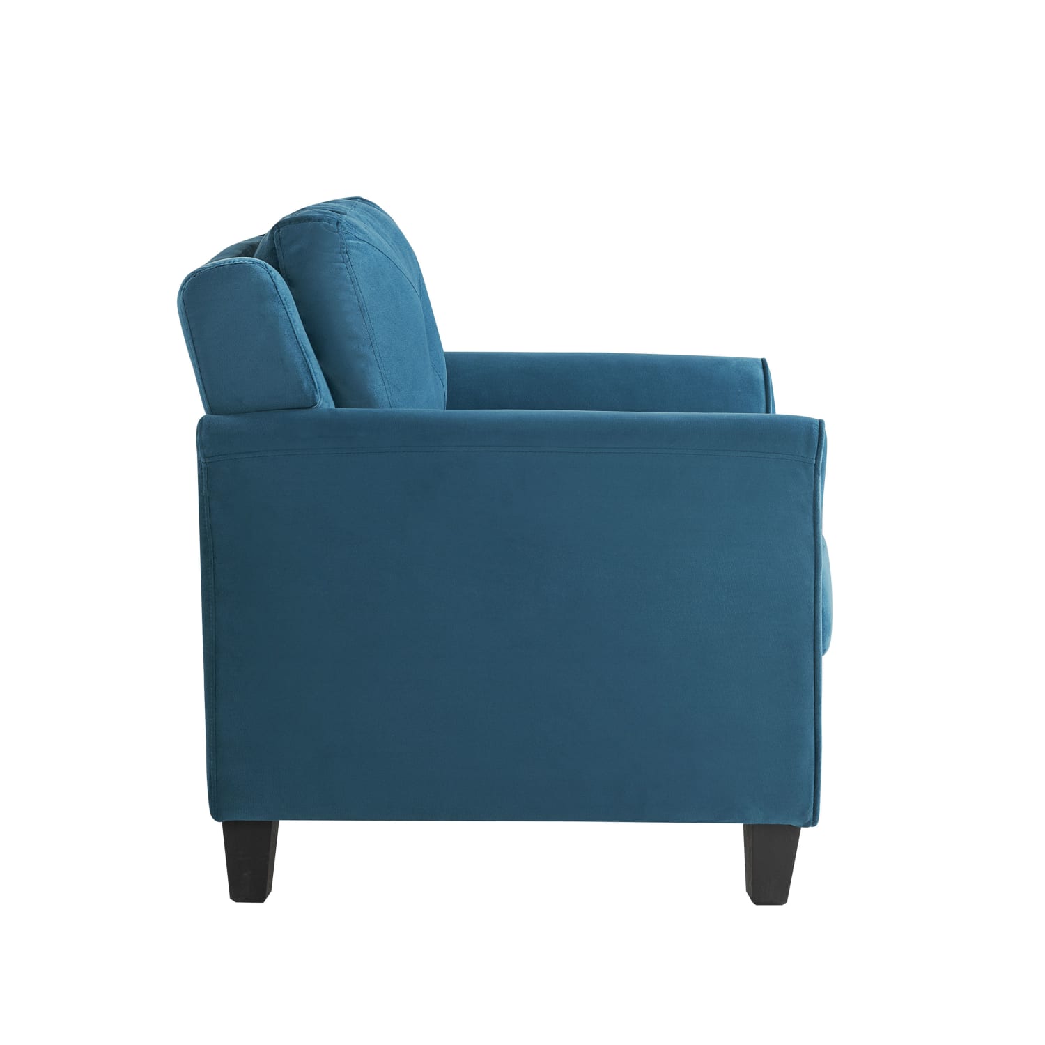 Lifestyle Solutions Hanson Microfiber Chair With Curved Arms, Blue/Black - Image 5