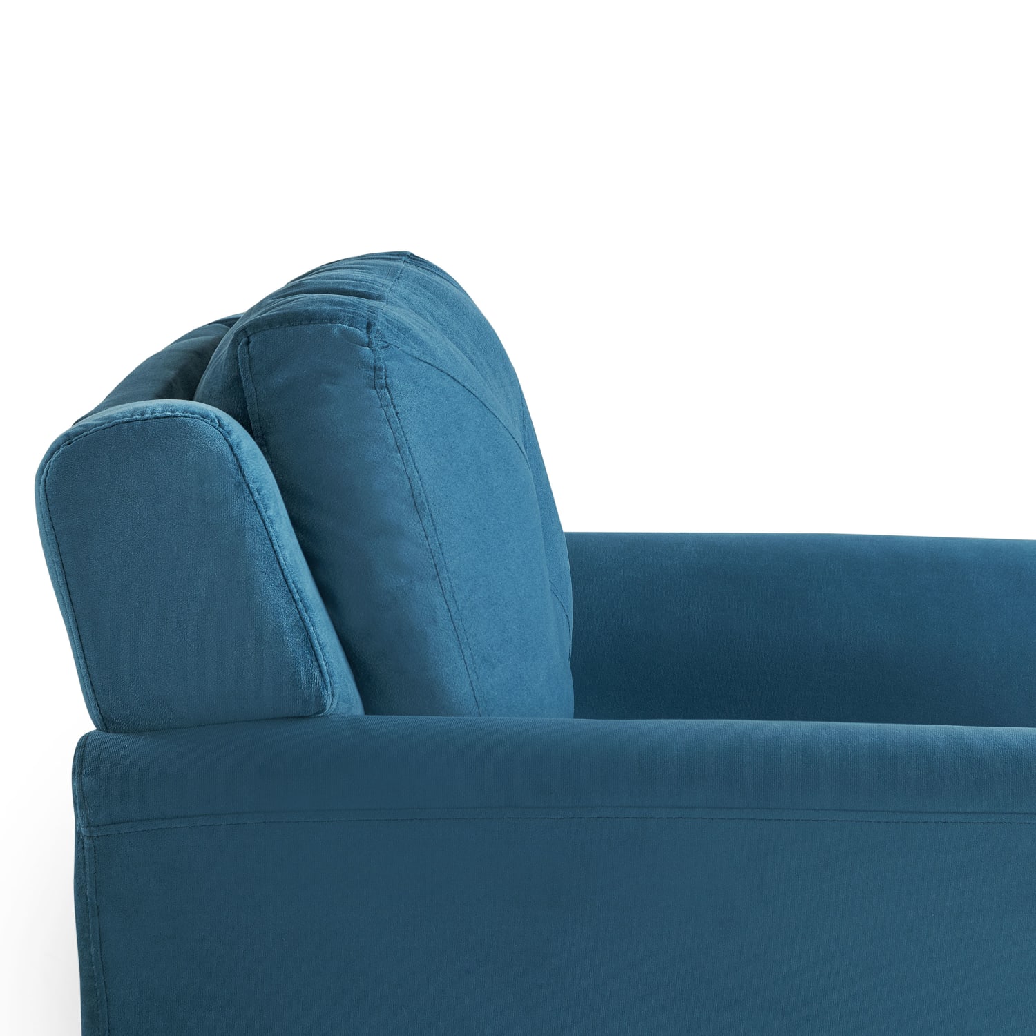 Lifestyle Solutions Hanson Microfiber Chair With Curved Arms, Blue/Black - Image 7