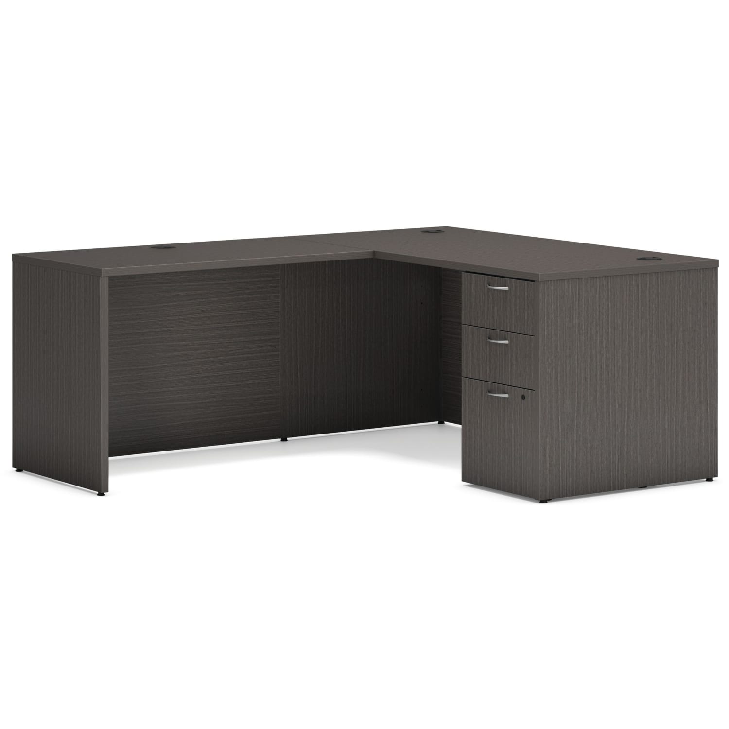 HON Mod 60inW L-Station Computer Desk, 60inW, Slate Teak - Image 3