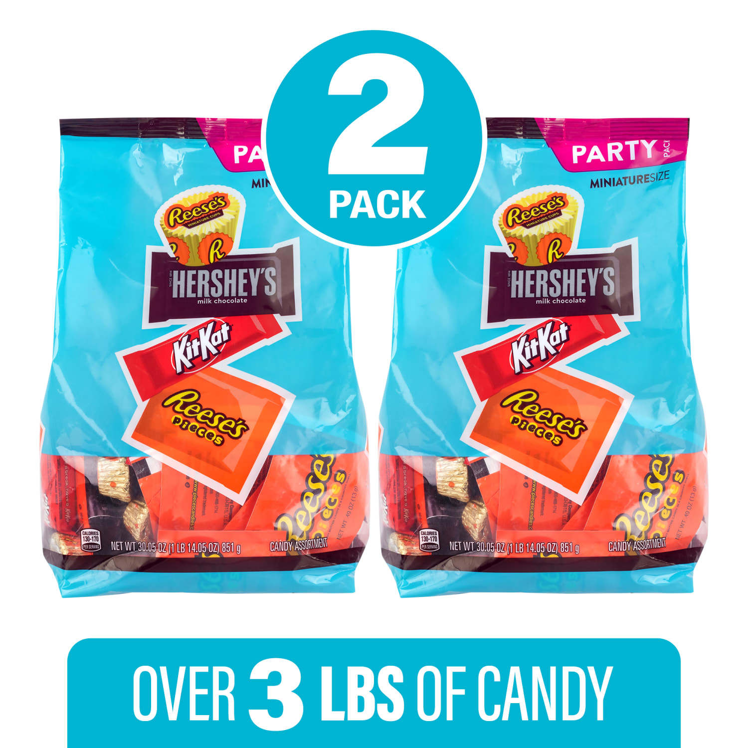 Hersheys, Reeses, Kit Kat Milk Chocolate Candy Mini Assortment, 30.05 Oz, Case Of 2 Packs - Image 3