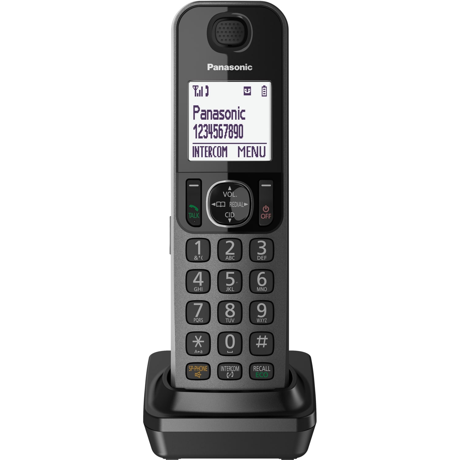 Panasonic DECT 6.0 Digital Cordless Handset For KX-TGF38 Series, Black, KX-TGFA30M - Image 3