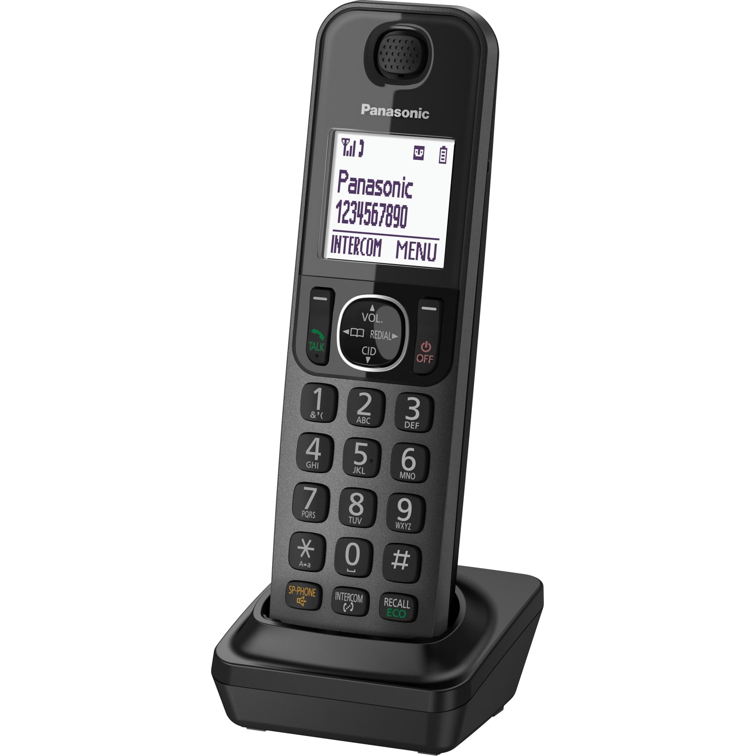Panasonic DECT 6.0 Digital Cordless Handset For KX-TGF38 Series, Black, KX-TGFA30M - Image 5
