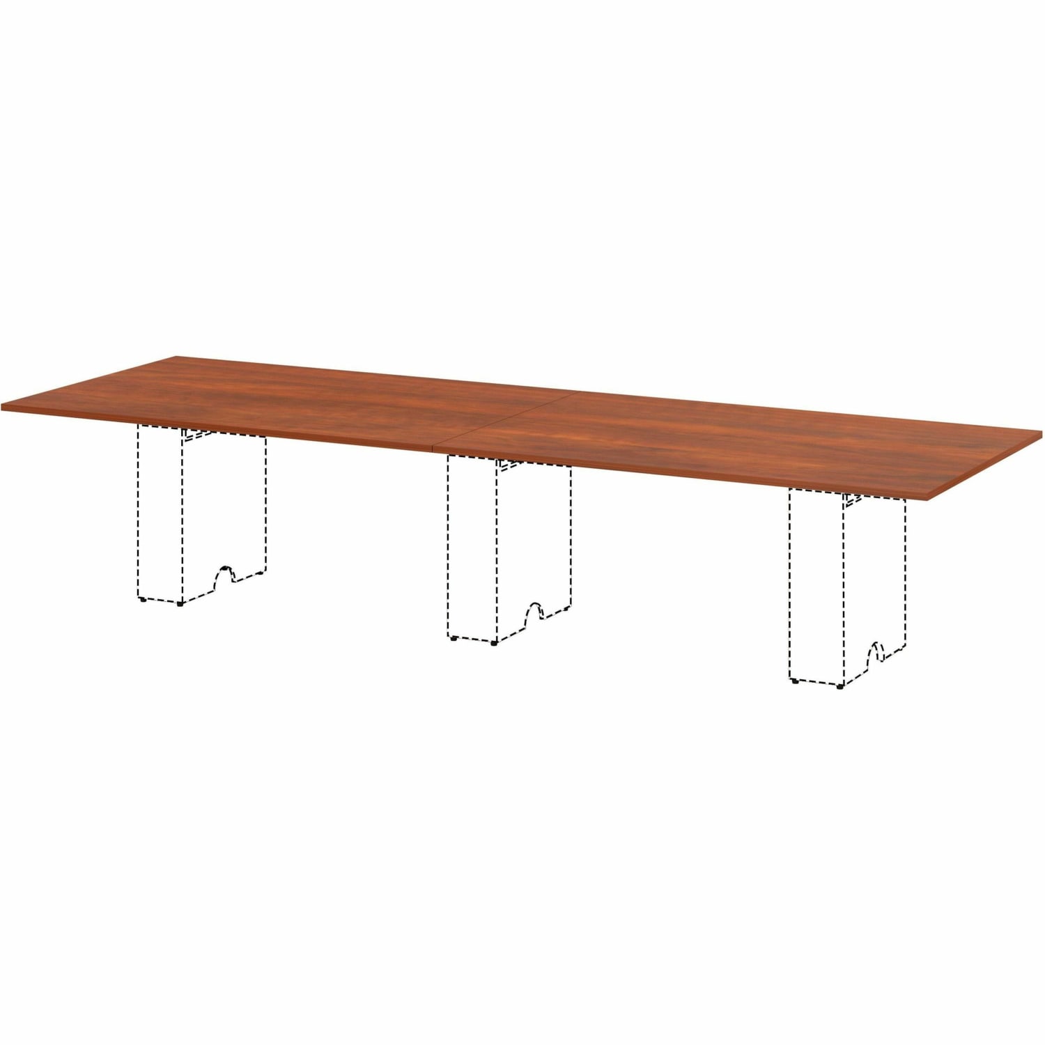 Lorell Essentials Modular Conference Table, 1inH x 59inW x 47inD, Cherry, 16321 - Image 4