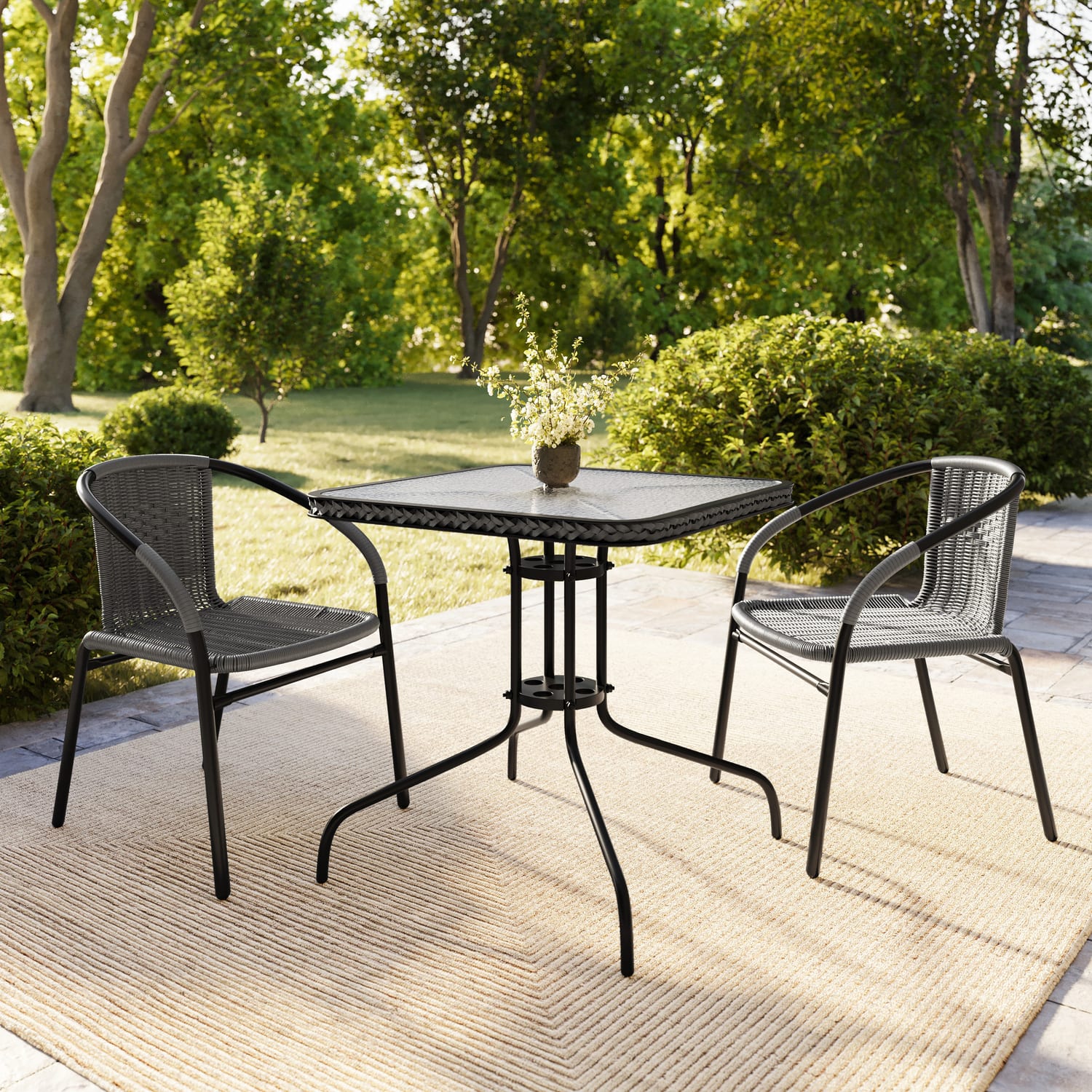 Flash Furniture Lila Restaurant Stack Chairs GrayBlack Pack Of 2 Chairs PopularChairscom Flash Furniture Lila Restaurant Stack Chairs GrayBlack Pack Of 2 Chairs PopularChairscom