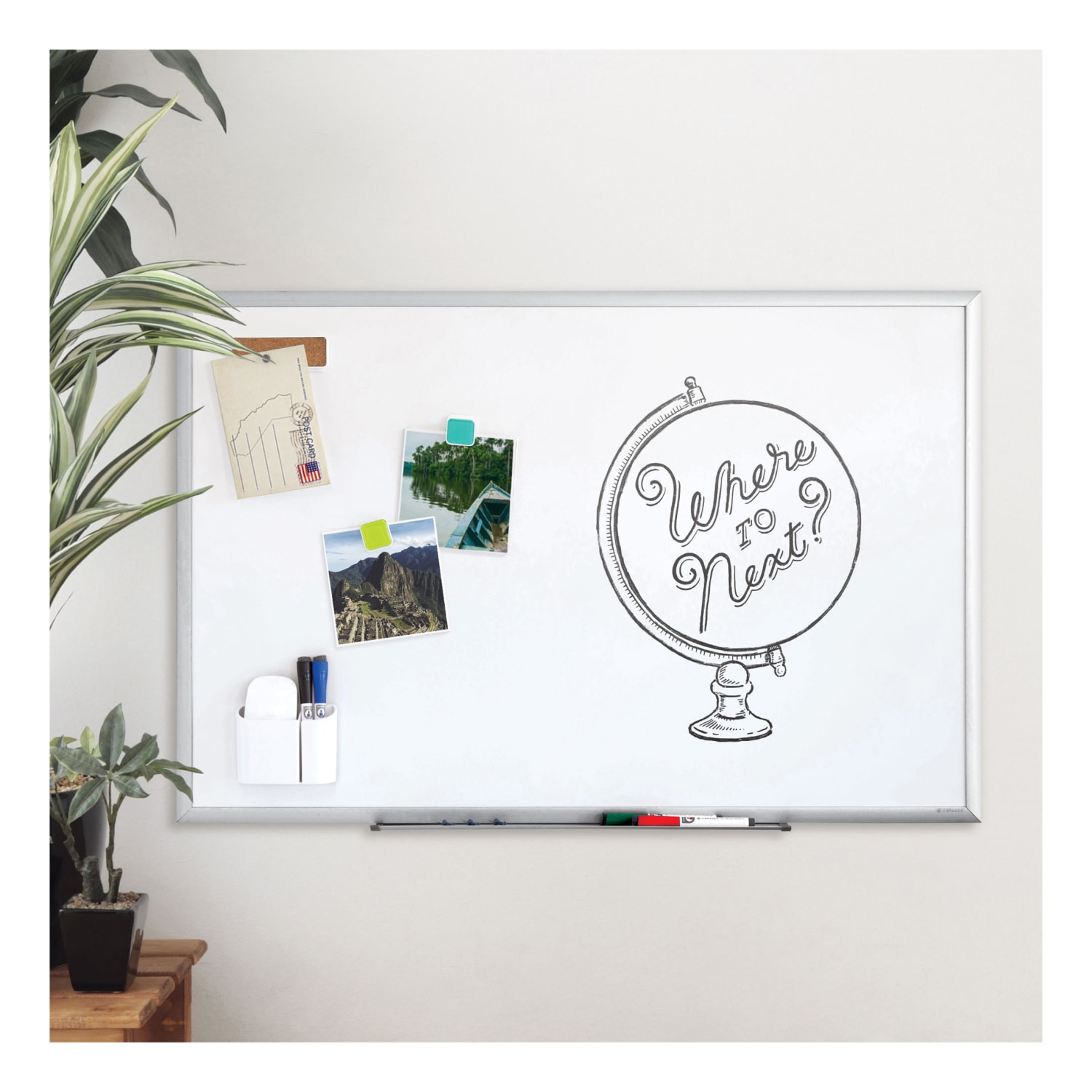 U Brands Magnetic Dry-Erase Board, 48in X 36in, Silver Aluminum Frame, Actual Size 47in X 35in (072U00-01) - Image 5