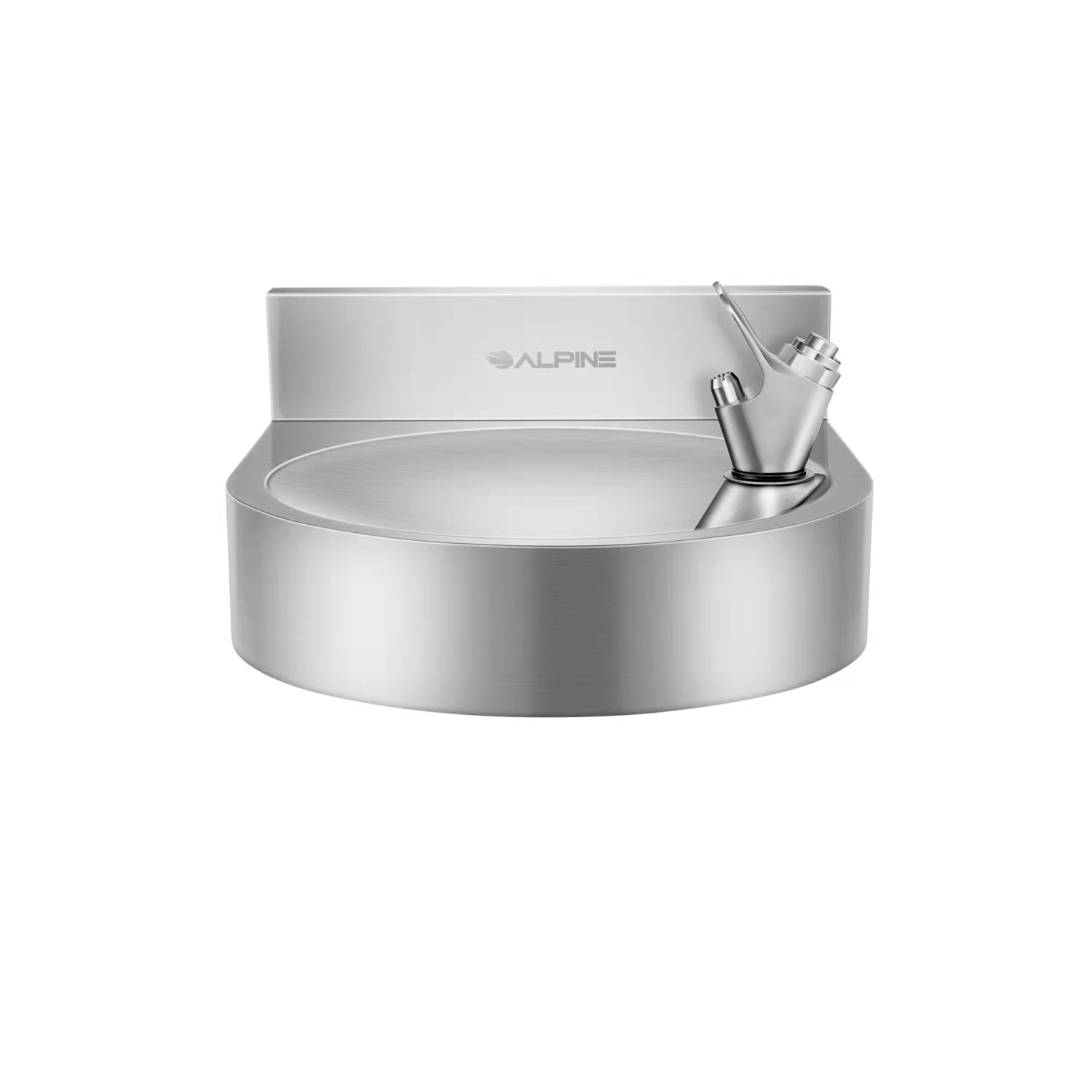 Alpine Wall Mounted Water Fountain, 8-7/8inH x 12-3/4inW x 14-3/16inD, Silver - Image 3
