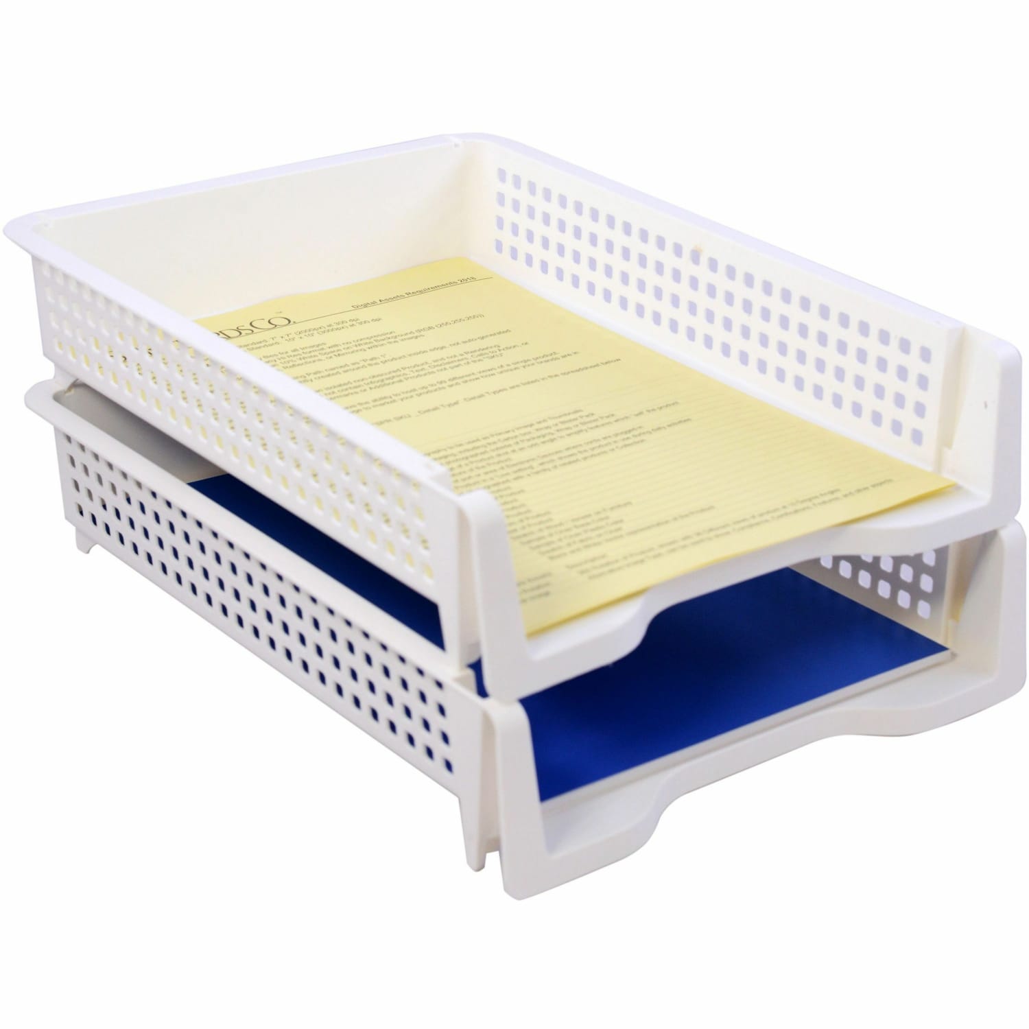 Business Source Stackable Letter Tray - Stackable, Front Loading - Black - Plastic - 1 Each - Image 4