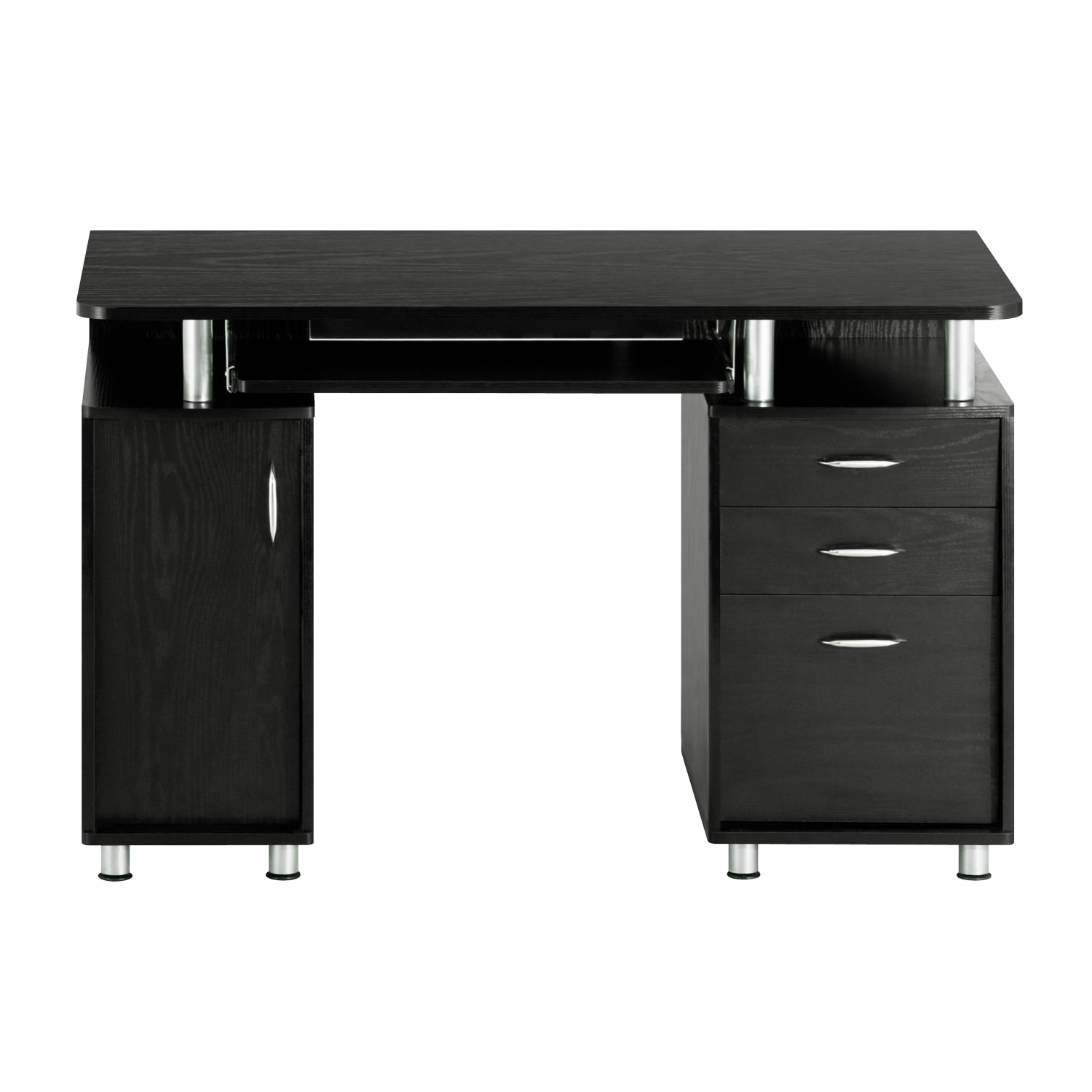 Techni Mobili Complete Workstation 48inW Computer Desk With Storage, Espresso Brown - Image 5